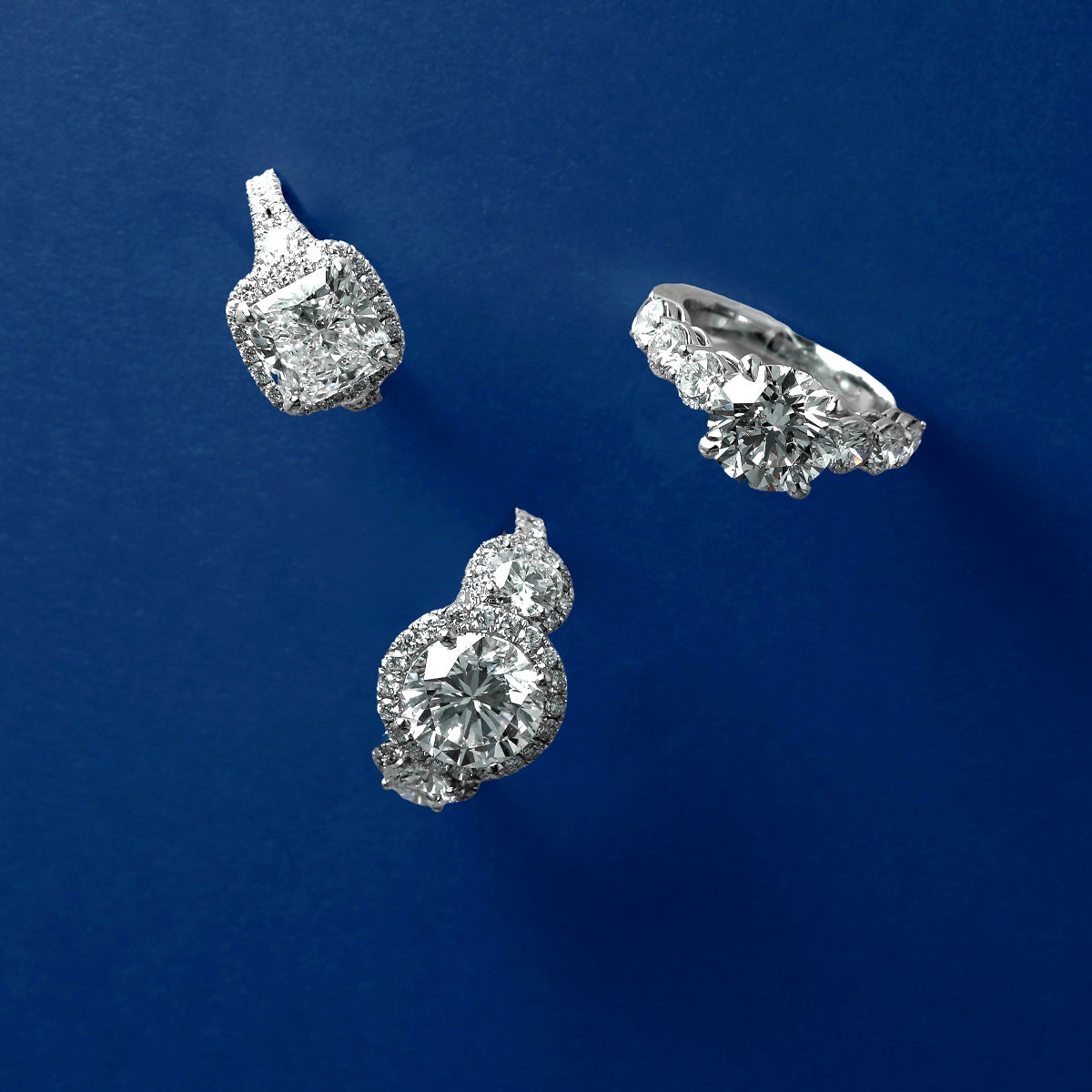 Halo engagement ring at Burdeen's