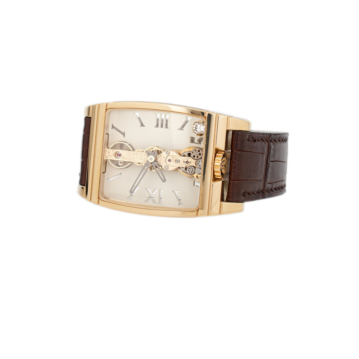 Corum Golden Bridge Yellow Gold White Dial Manual 31x50MM 113.560.56/0002