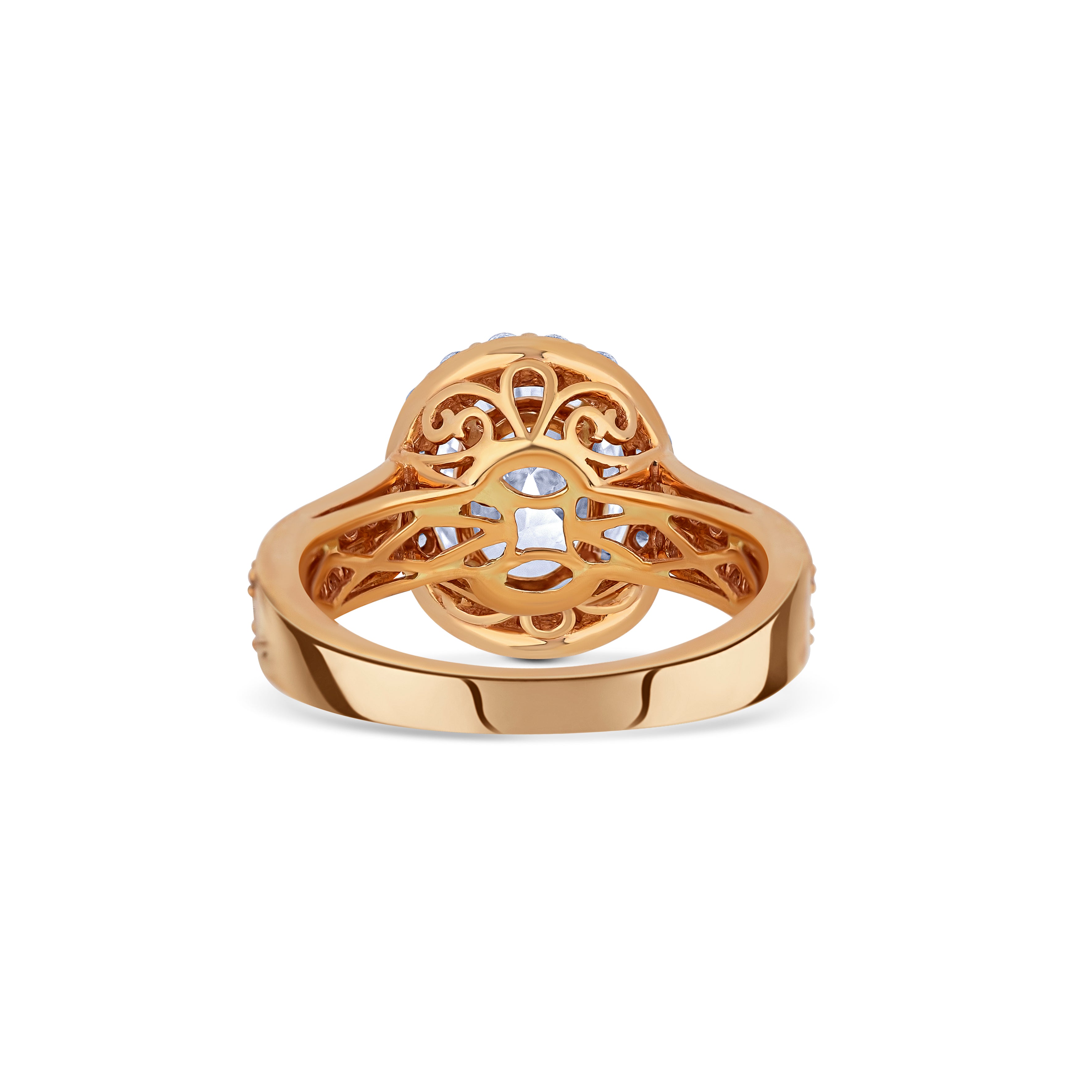18K Rose Gold Opulent Oval Set In Rose Gold Engagement Ring
