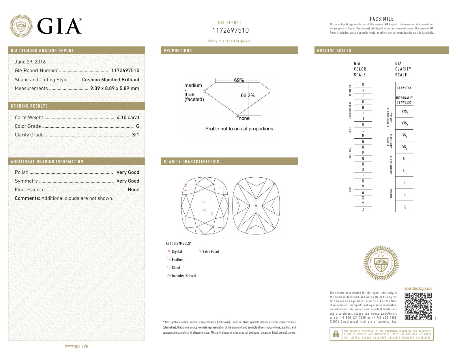 Platinum Cushion Modified Brilliant Cut Split Shank Diamond Engagement Ring