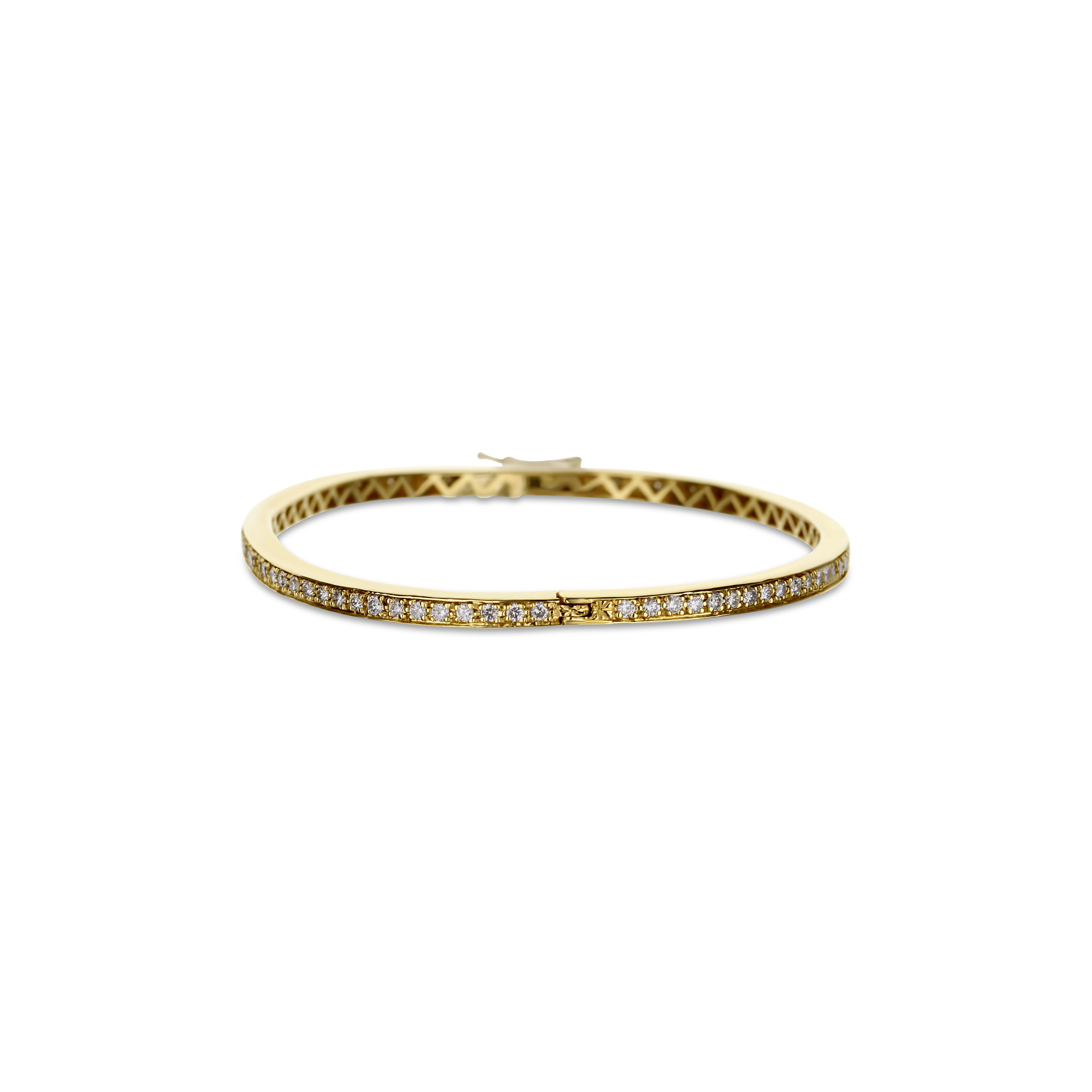 18K Yellow Gold Diamond Bangle Bracelet