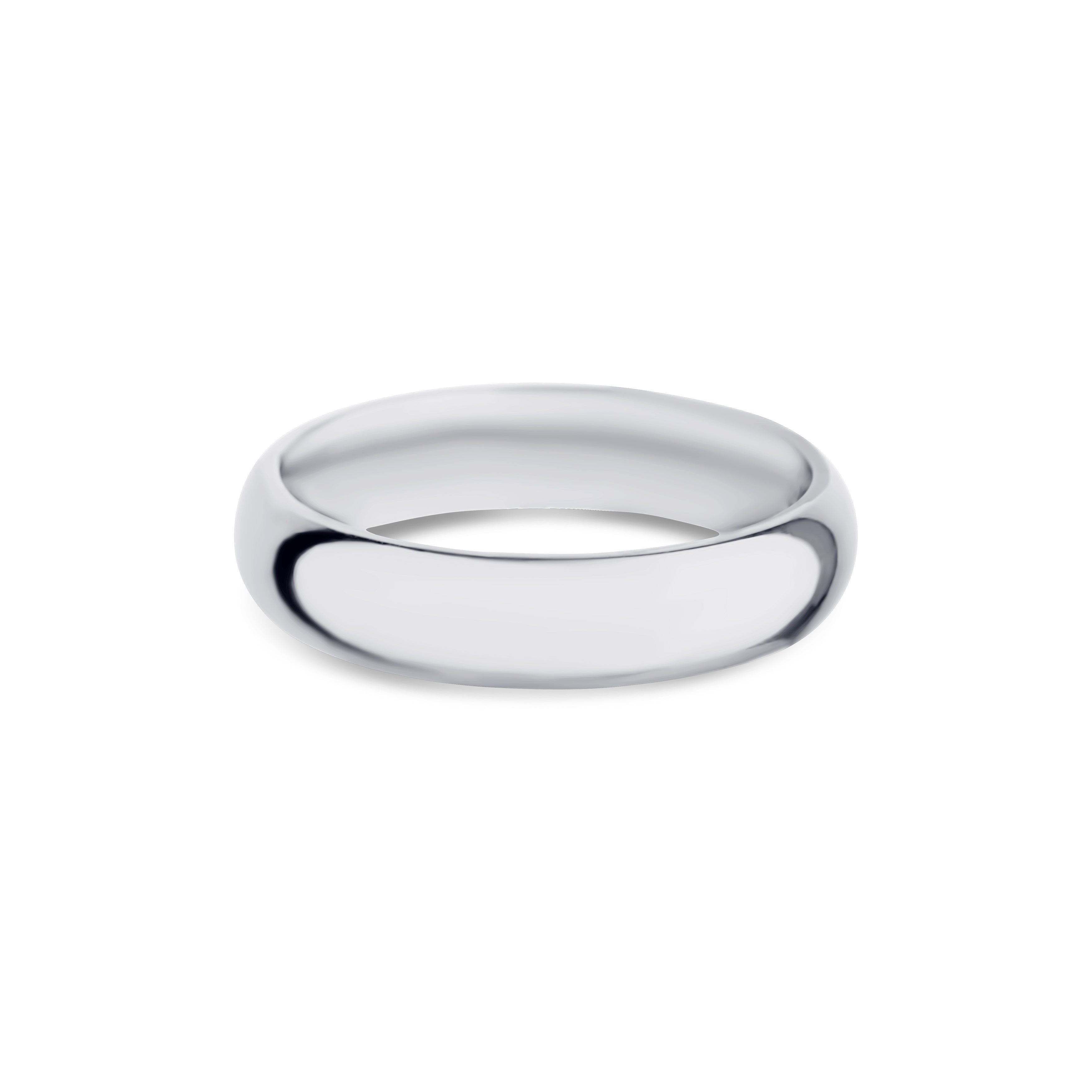 Platinum Low Dome Wedding Band 5mm