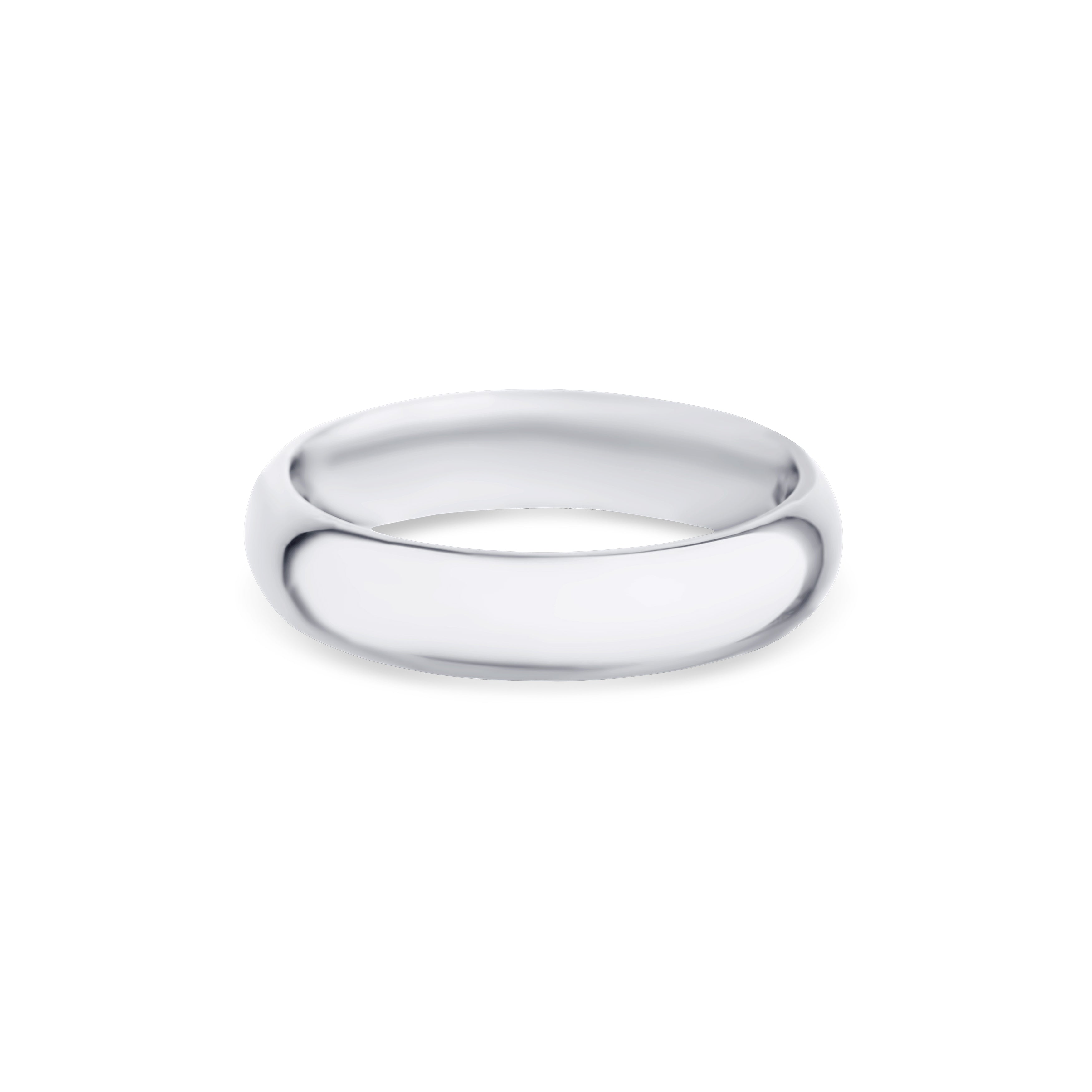 Platinum Low Dome Wedding Band 5mm