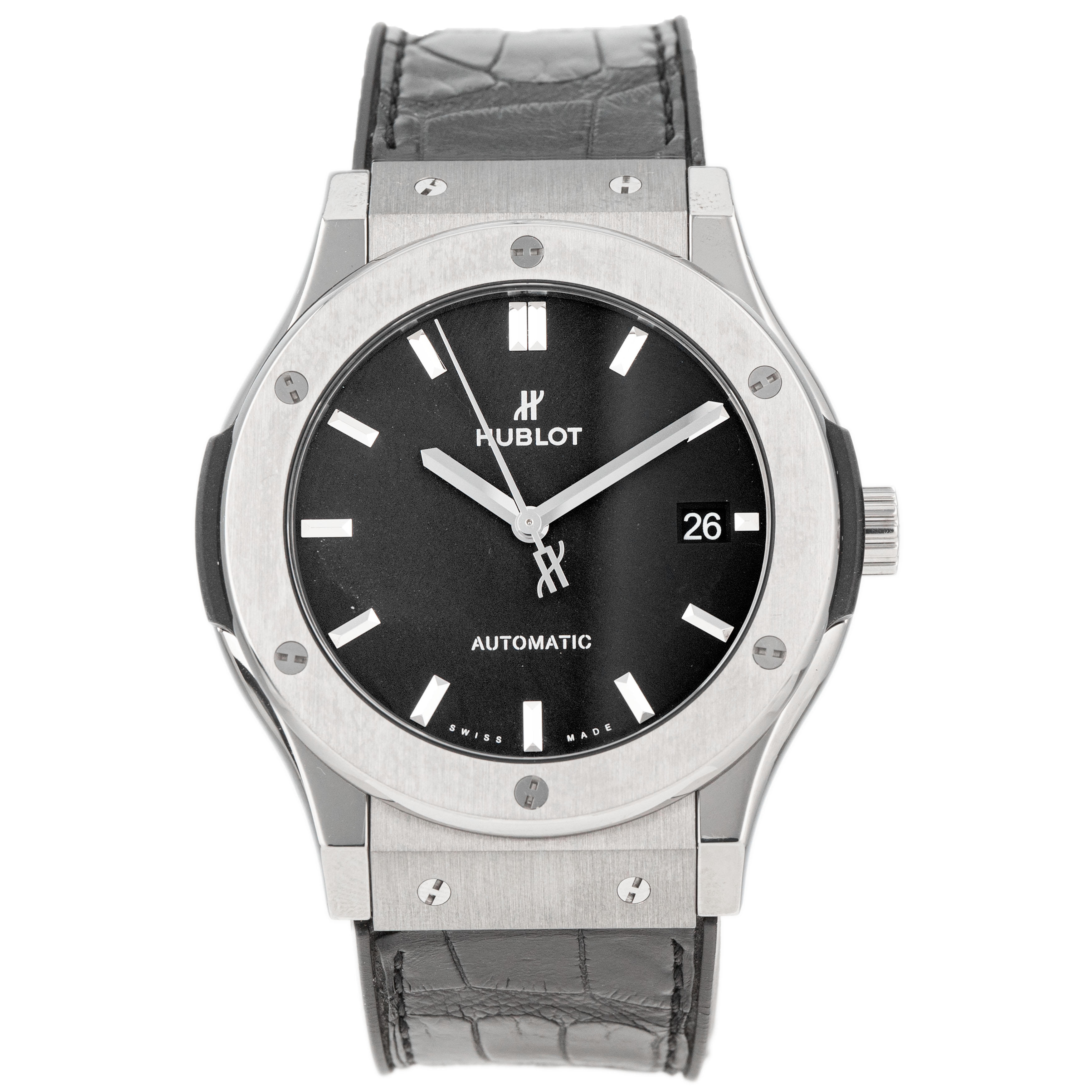 Hublot Classic Fusion Titanium Black Dial on Rubber 45mm 511.NX.1170.LR