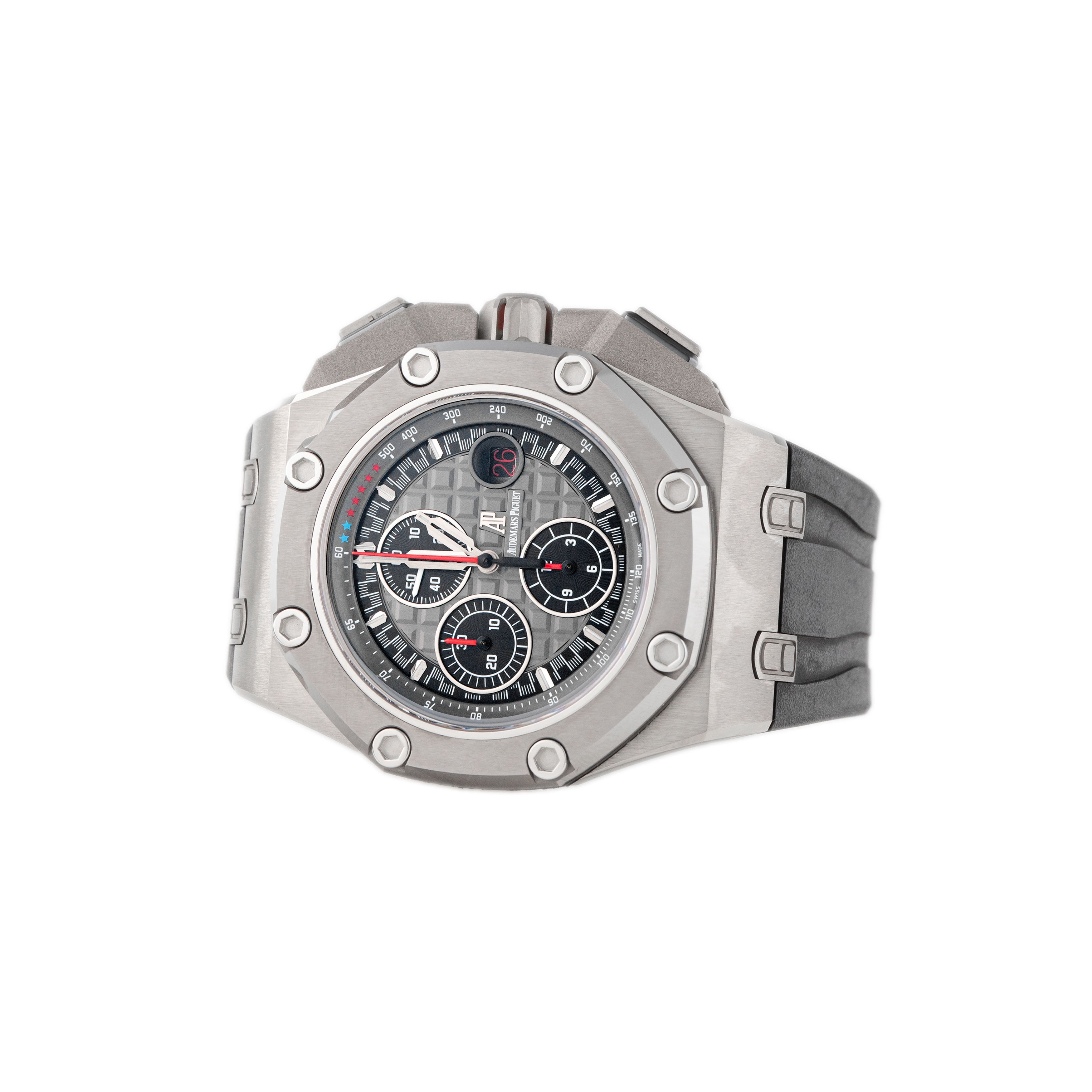 Audemars Piguet Royal Oak Offshore Chronograph Michael Schumacher Black Dial Titanium Rubber Strap 44mm 26568IM.OO.A004CA.01