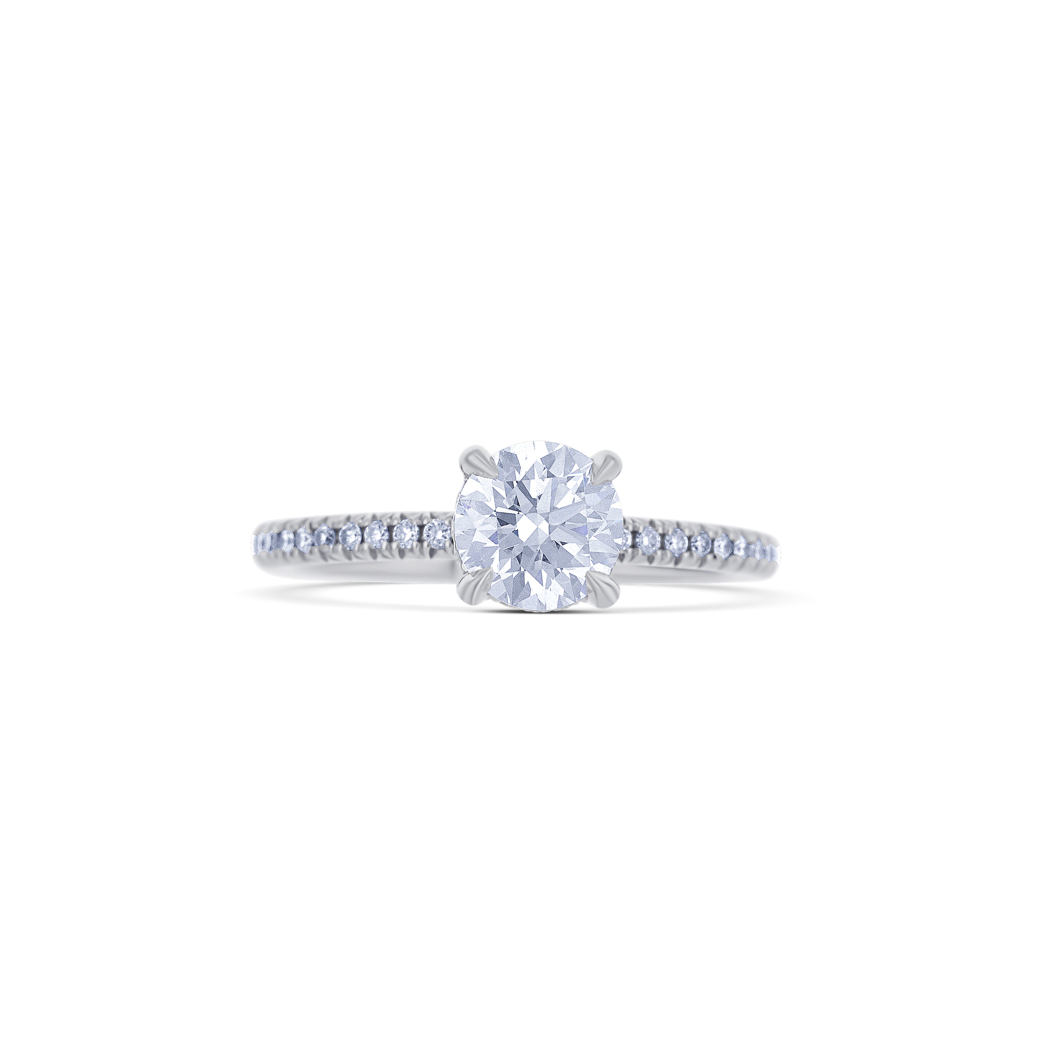 Platinum Pave Set Engagement Ring