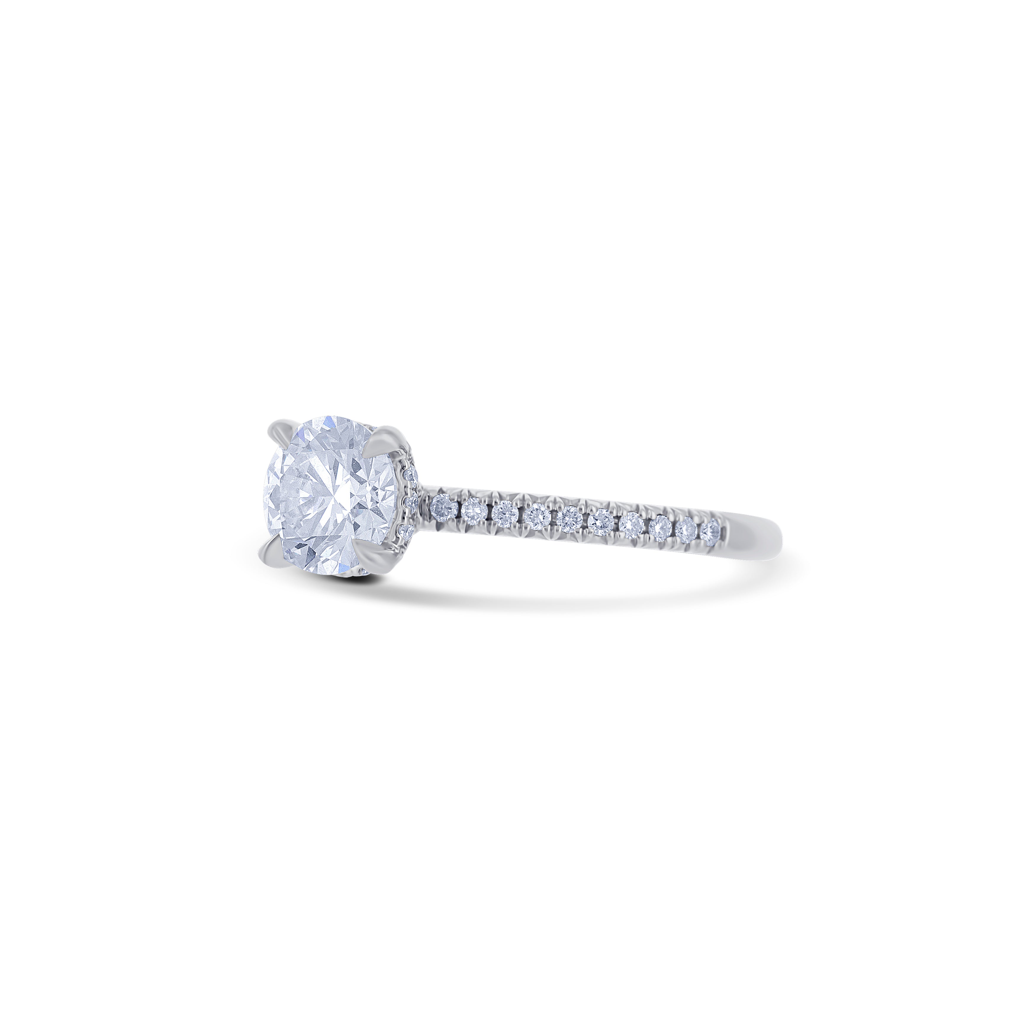 Platinum Pave Set Engagement Ring