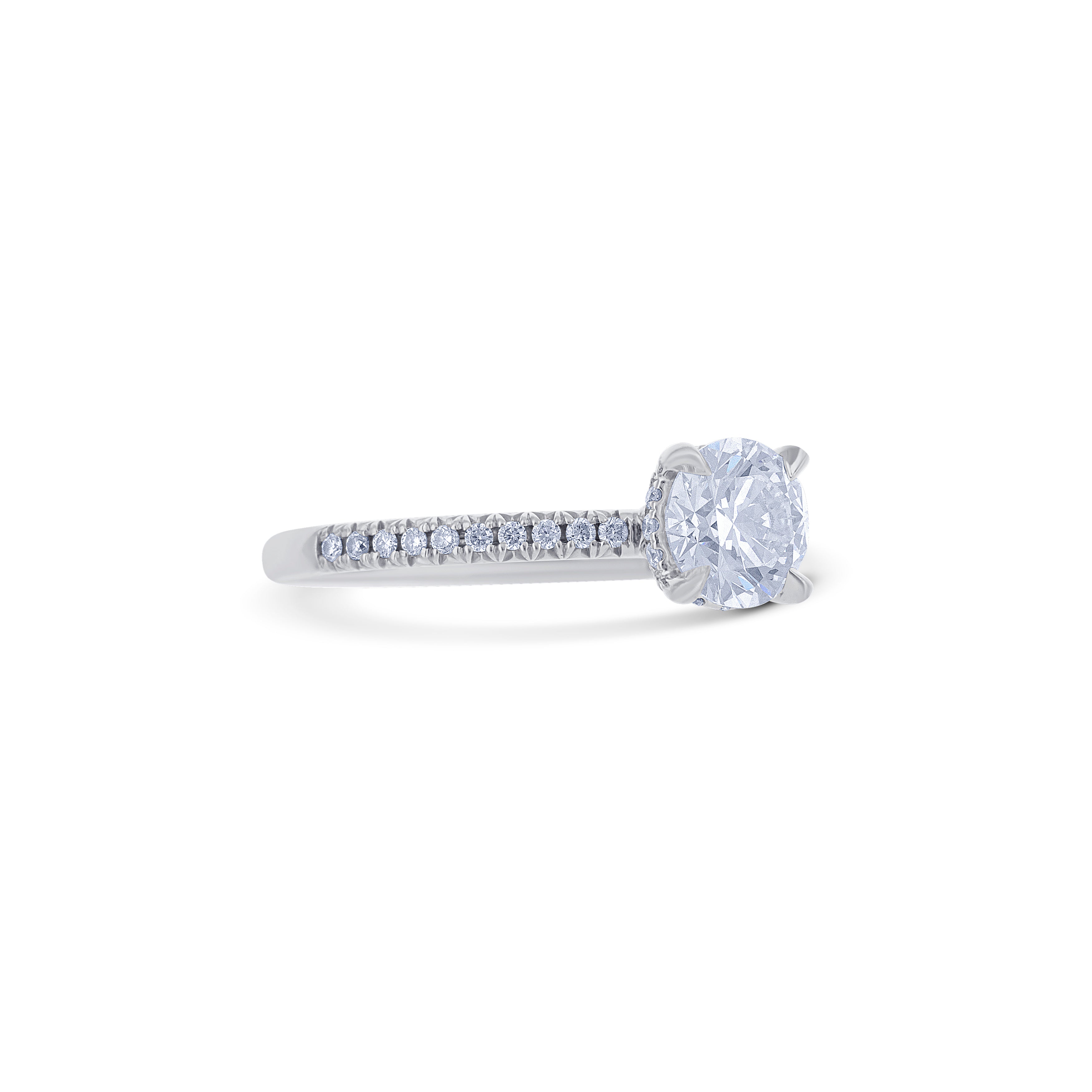Platinum Pave Set Engagement Ring