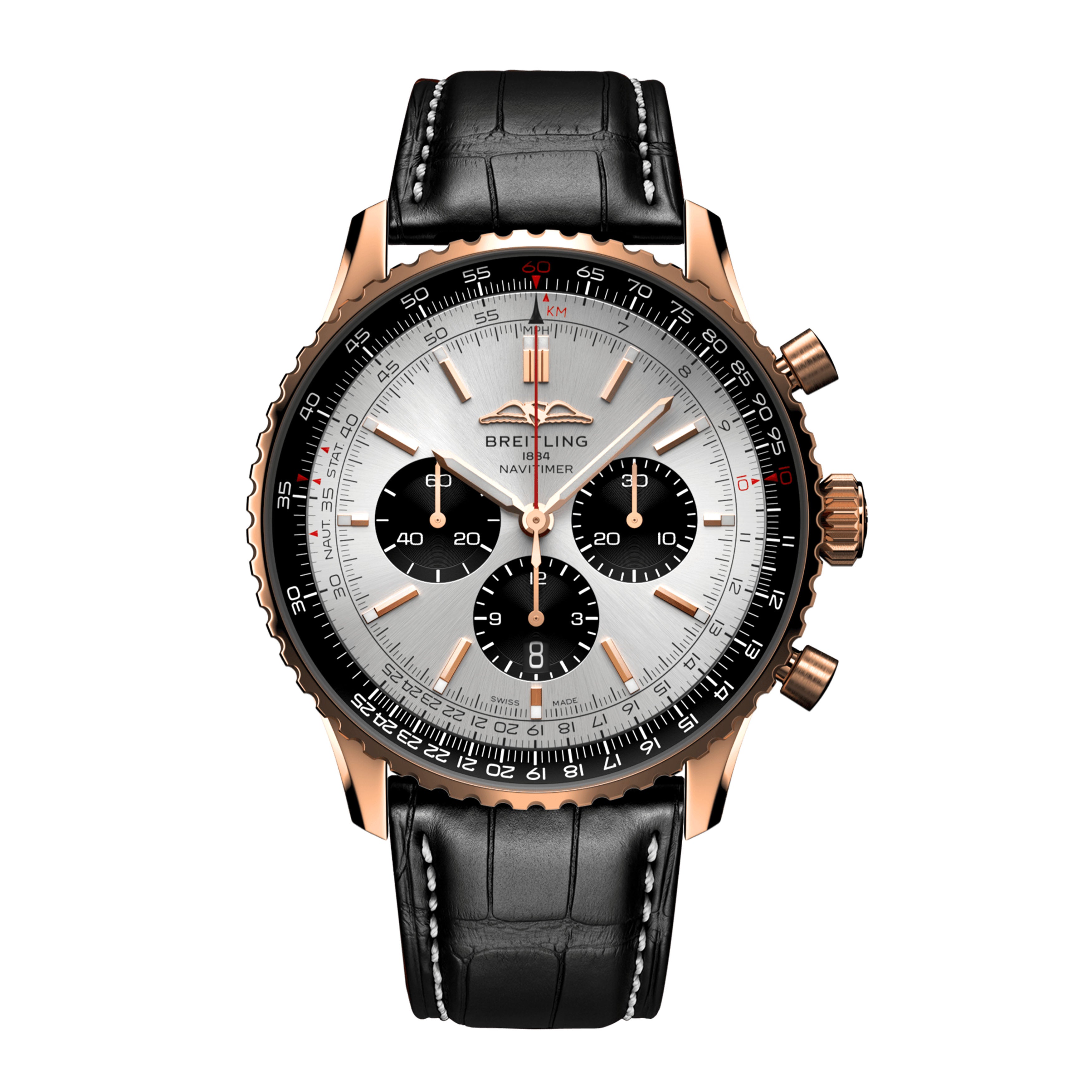 Breitling Navitimer B01 Chronograph Watch, 46mm White Dial, RB0137241G1P1