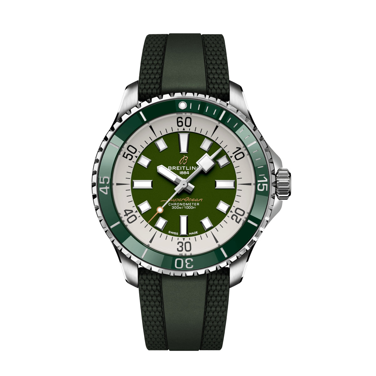 Breitling Superocean Automatic Watch, 44mm Green Dial, A17376A31L1S1