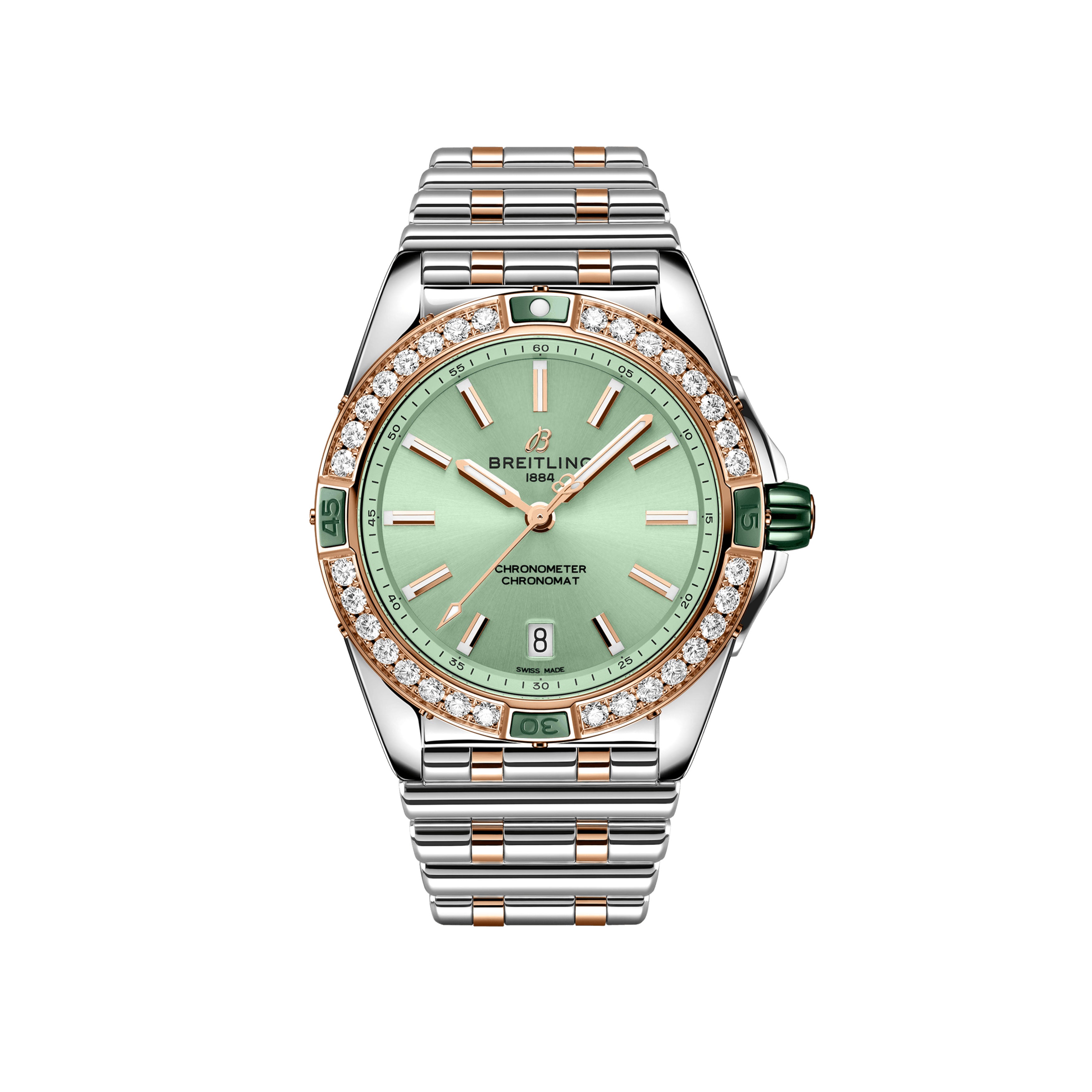 Breitling Super Chronomat Automatic Watch, 38mm Green Dial, U17356531L1U1