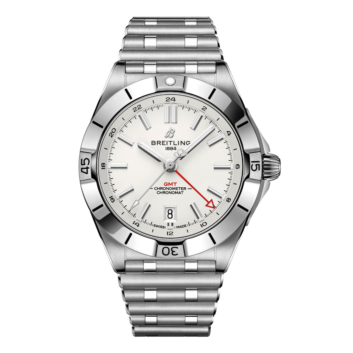 Breitling Chronomat Automatic Gmt Watch, 40mm White Dial, A32398101A1A1