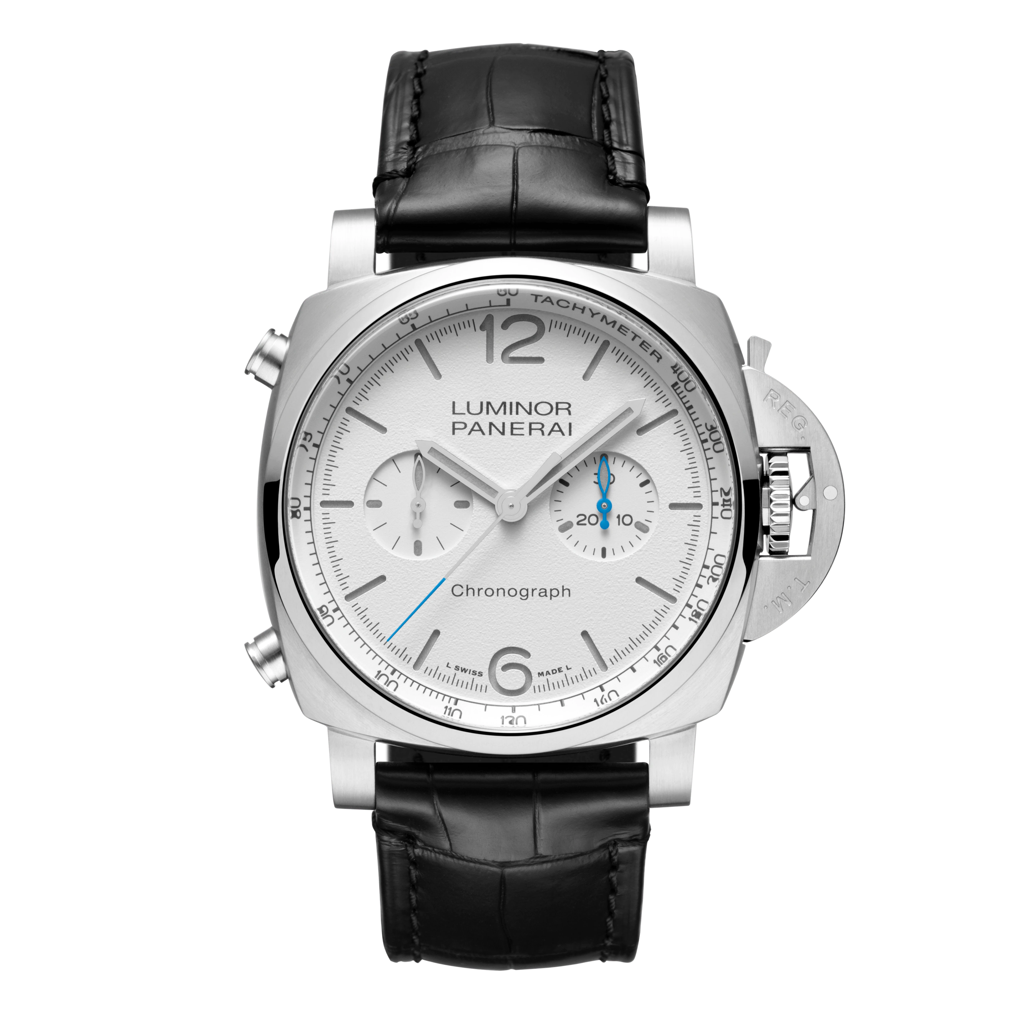 Panerai Luminor Chrono Watch, 44mm White Dial, PAM01218