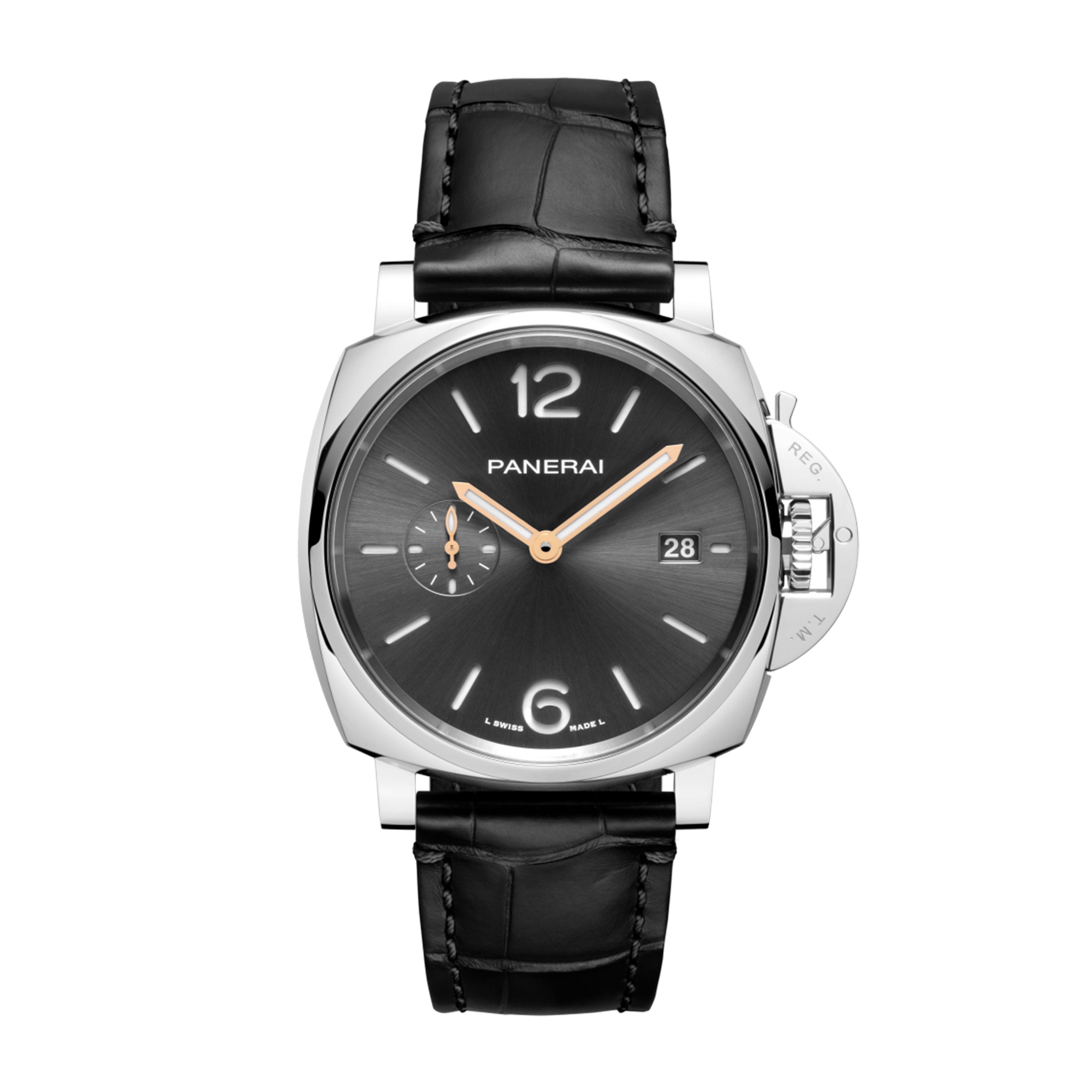 Panerai Luminor Due Watch, 42mm Black Dial, PAM01250