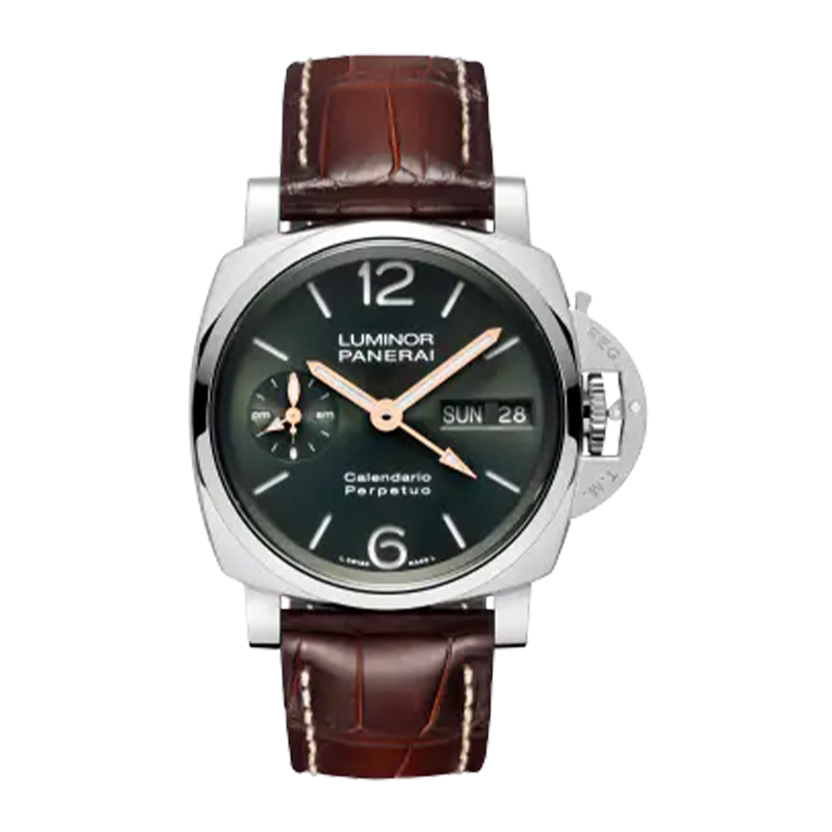 Panerai Luminor Perpetual Calendar Platinumtech watch, 44mm Green Dial, PAM00715
