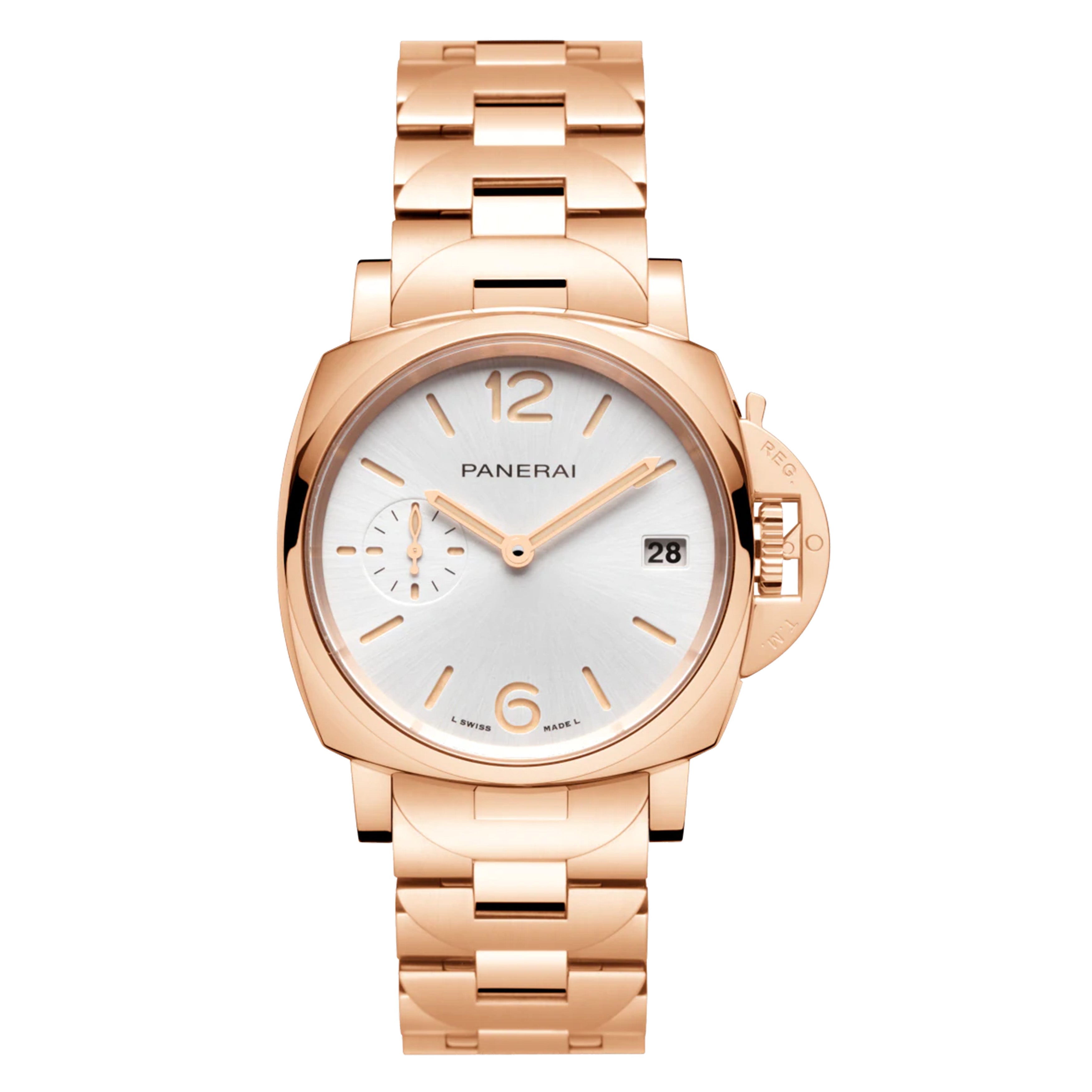 Panerai Luminor Due TuttoOro Watch, 38mm Silver Dial, PAM01326