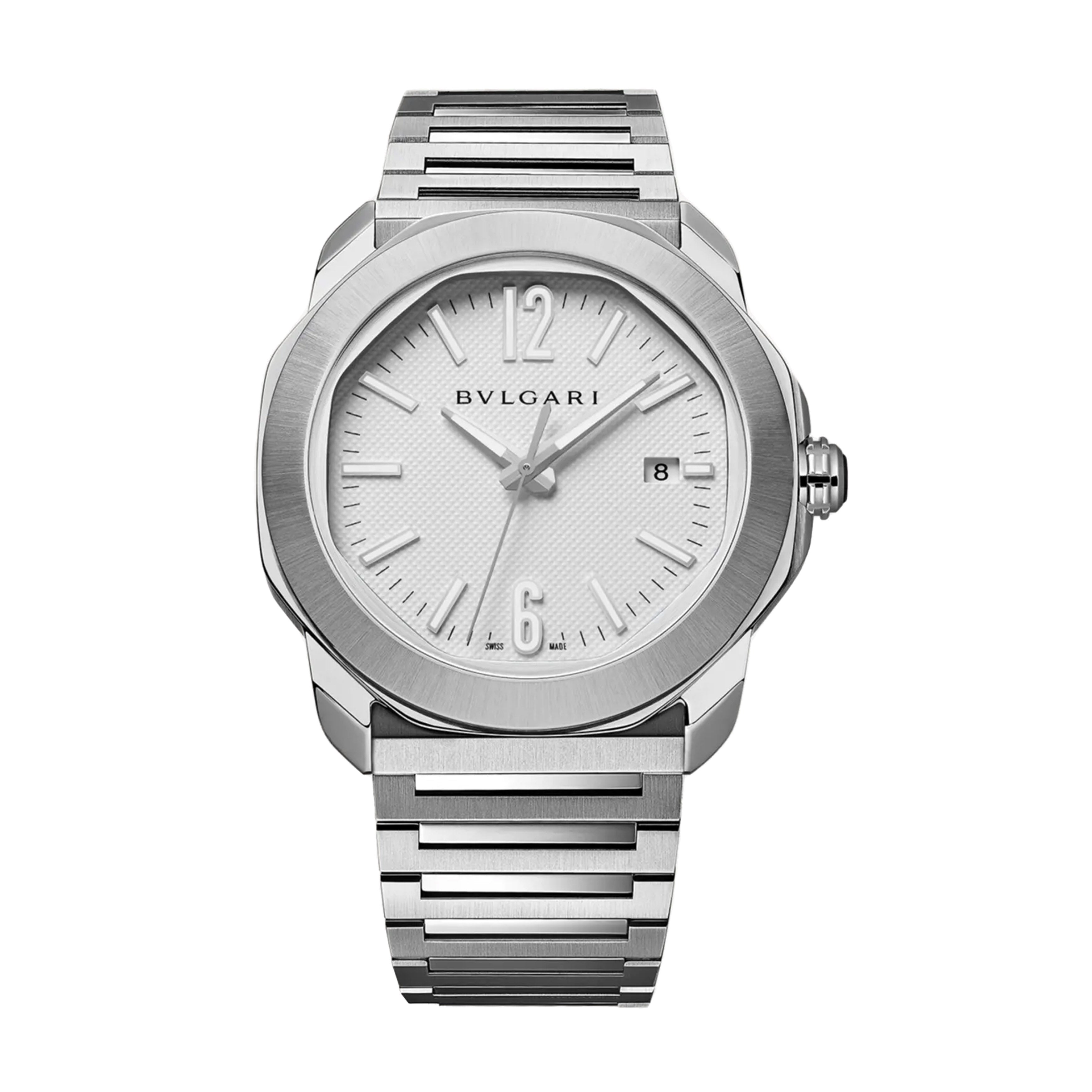 Bulgari Octo Roma Watch, 41mm White Dial, 103738