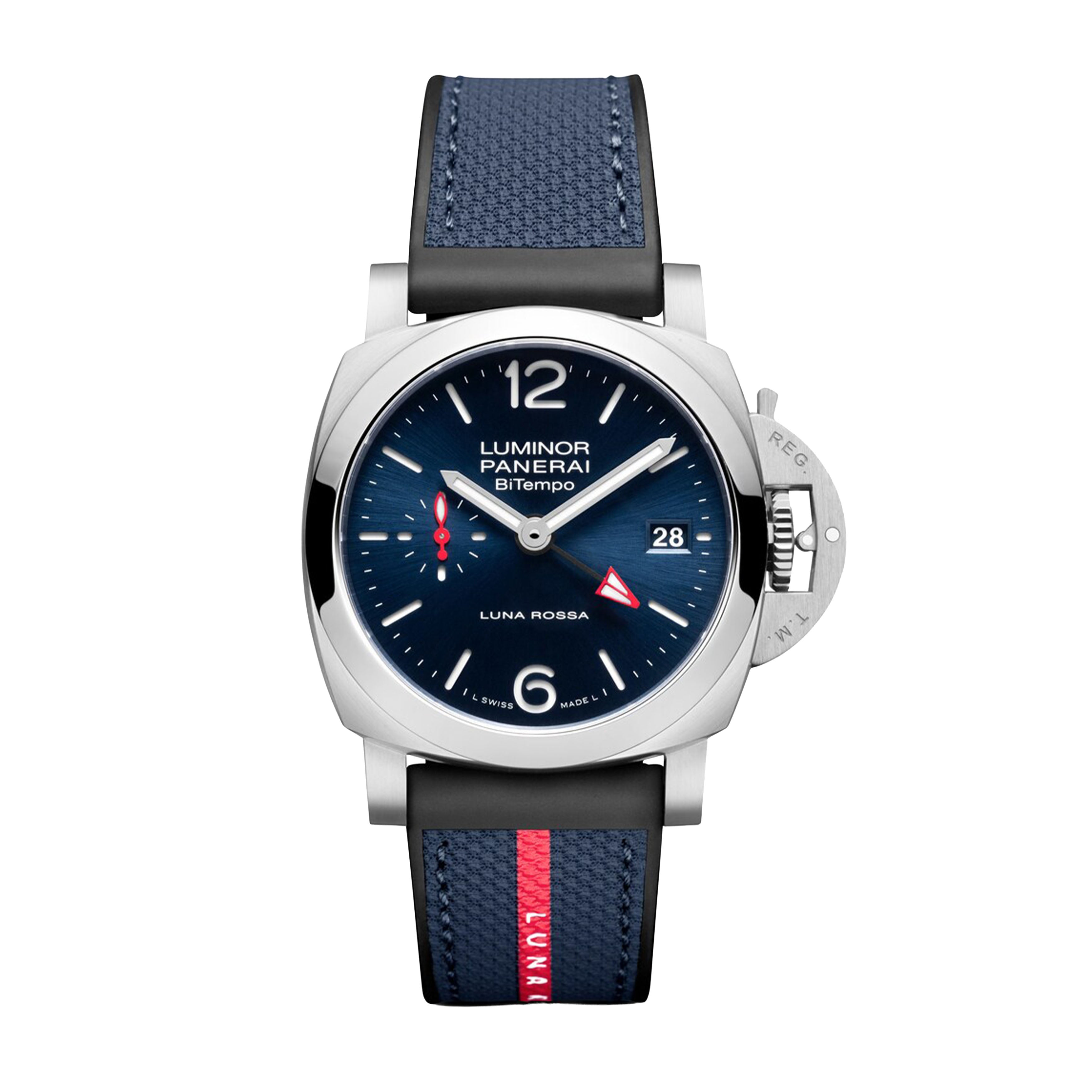 Panerai Luminor Luna Rossa GMT Watch, 40mm Blue Dial, PAM01404