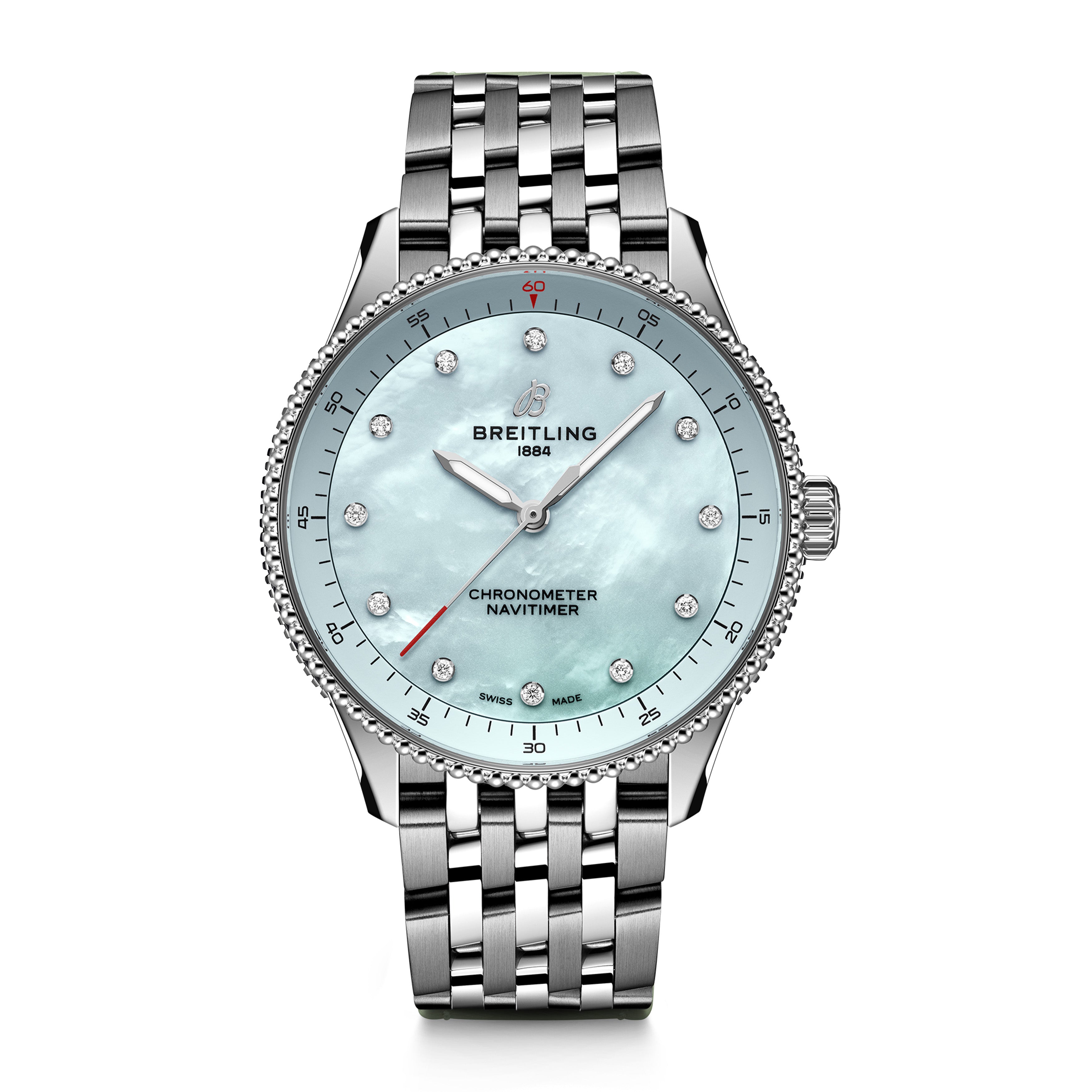 Breitling Navitimer 32 Watch, 32mm Ice Blue Dial, A77320171C1A1