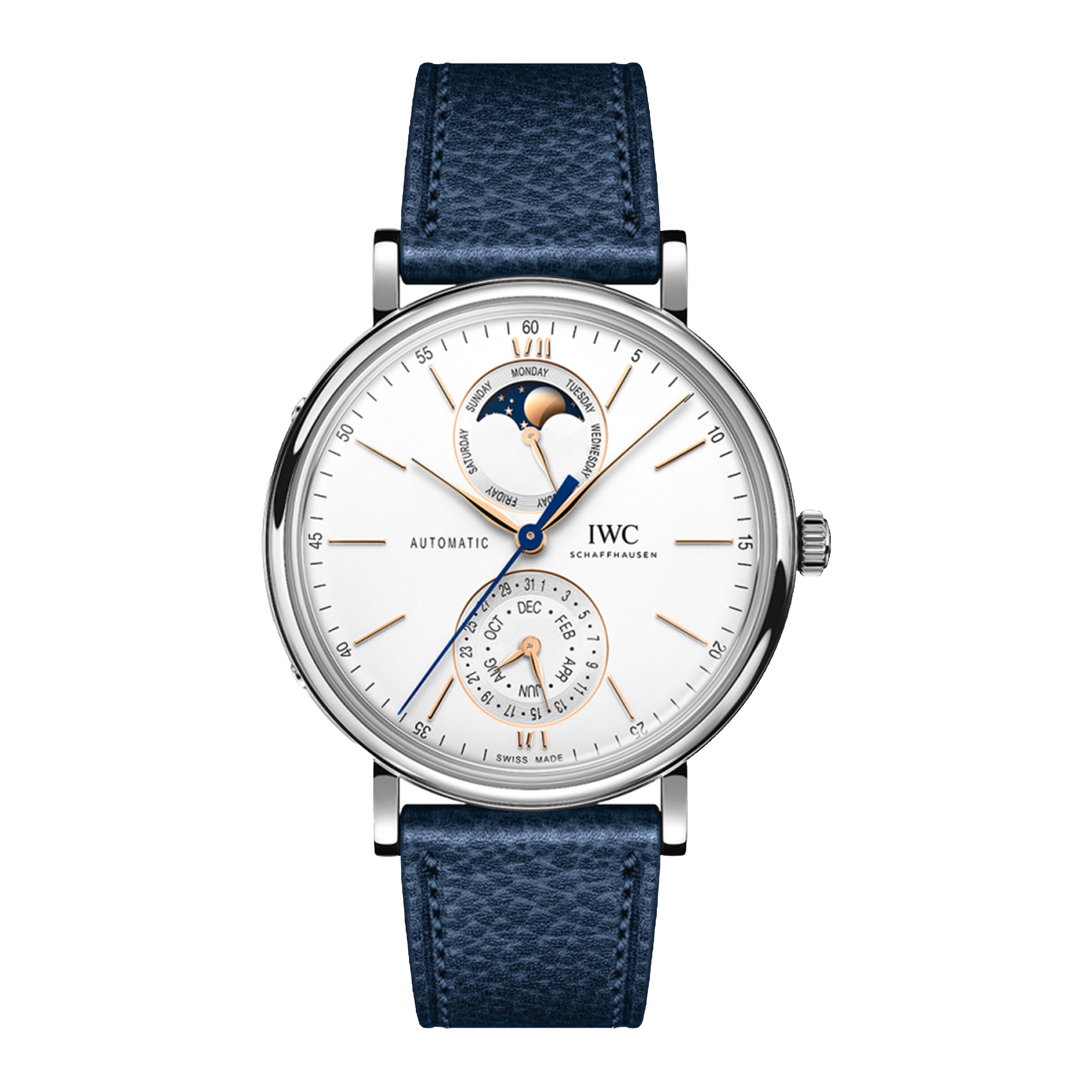 IWC Portofino Complete Calendar Watch, 41mm Silver Dial, IW359001