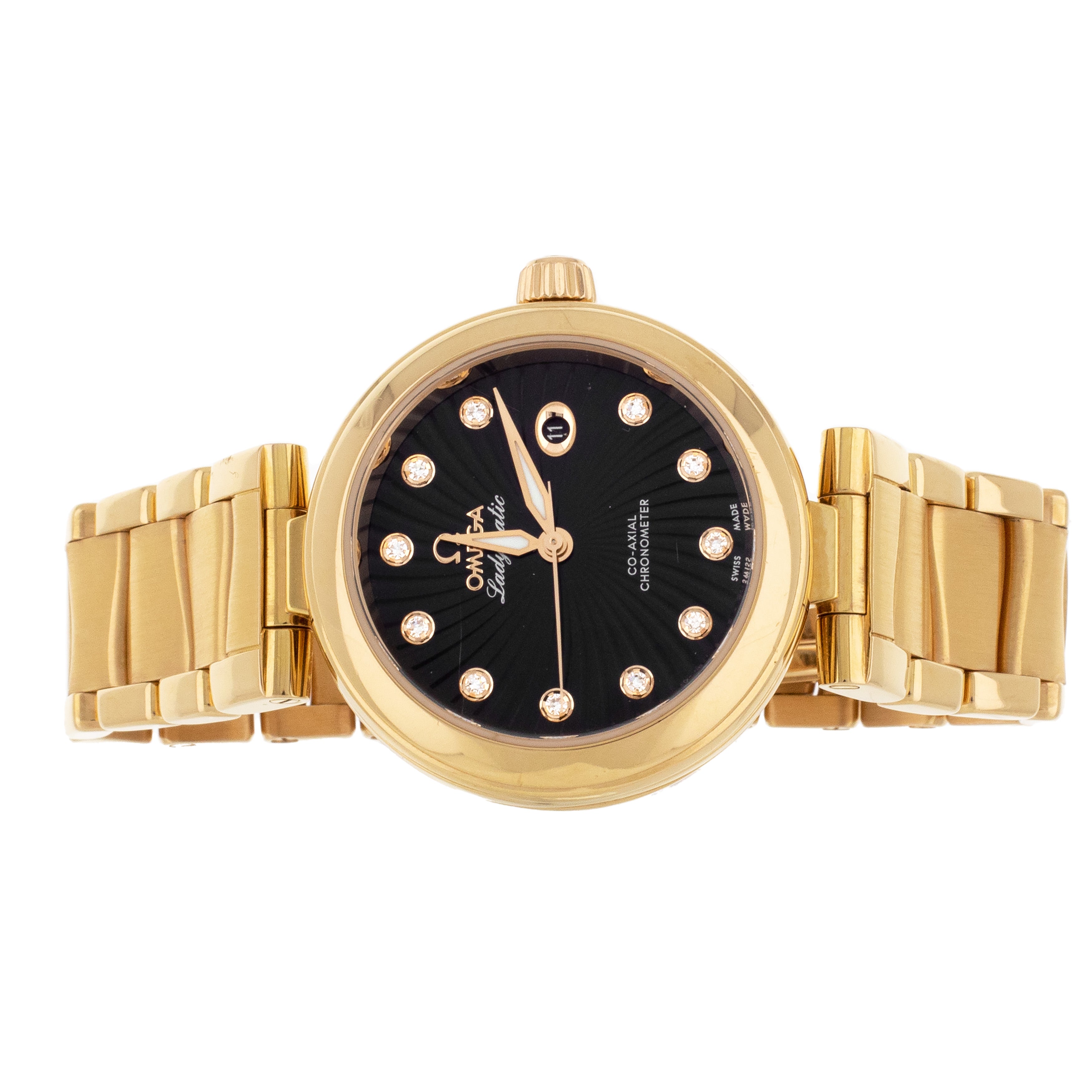 Omega De Ville Ladymatic Rose Gold Black Dial 34mm 425.60.34.20.51.001 Full set