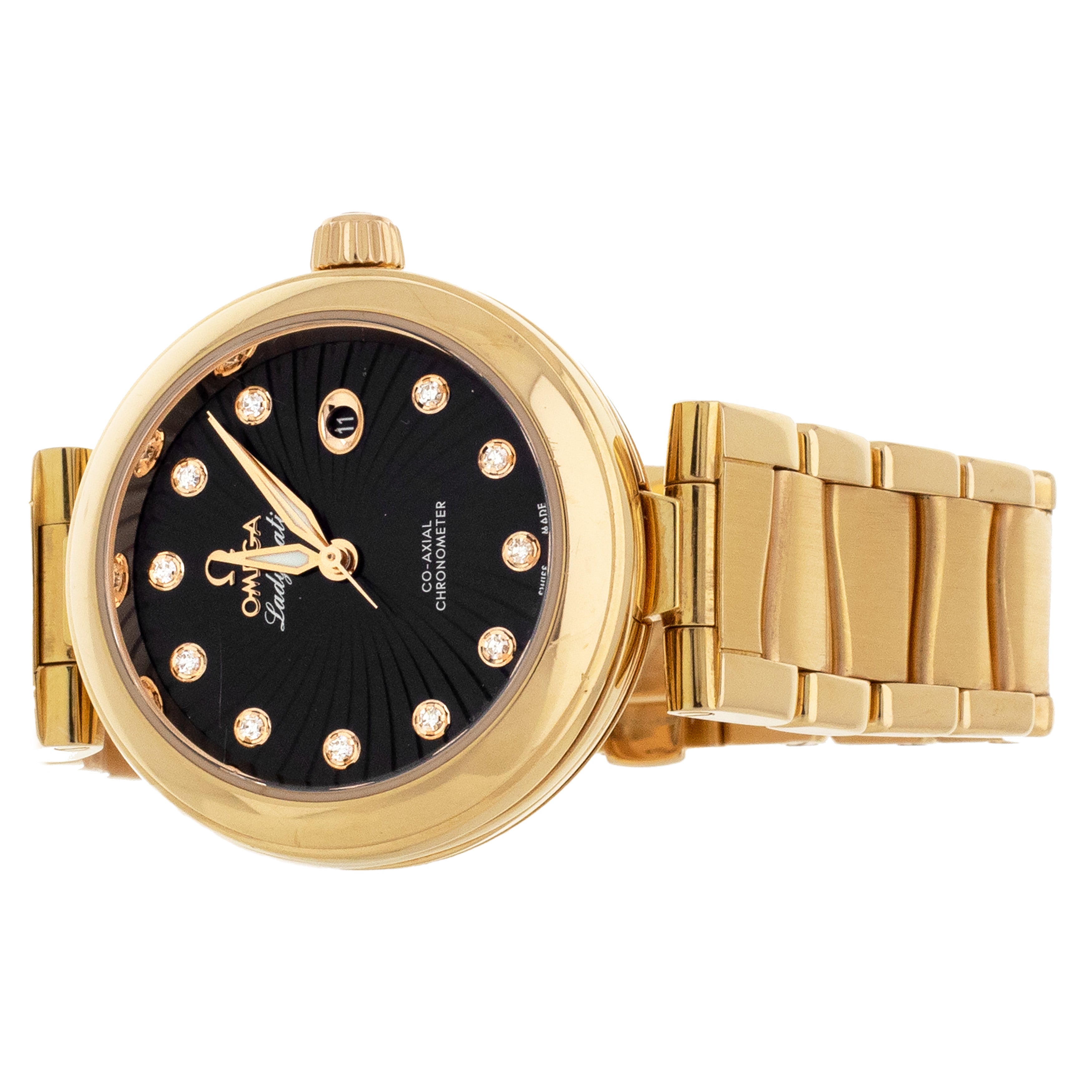 Omega De Ville Ladymatic Rose Gold Black Dial 34mm 425.60.34.20.51.001 Full set