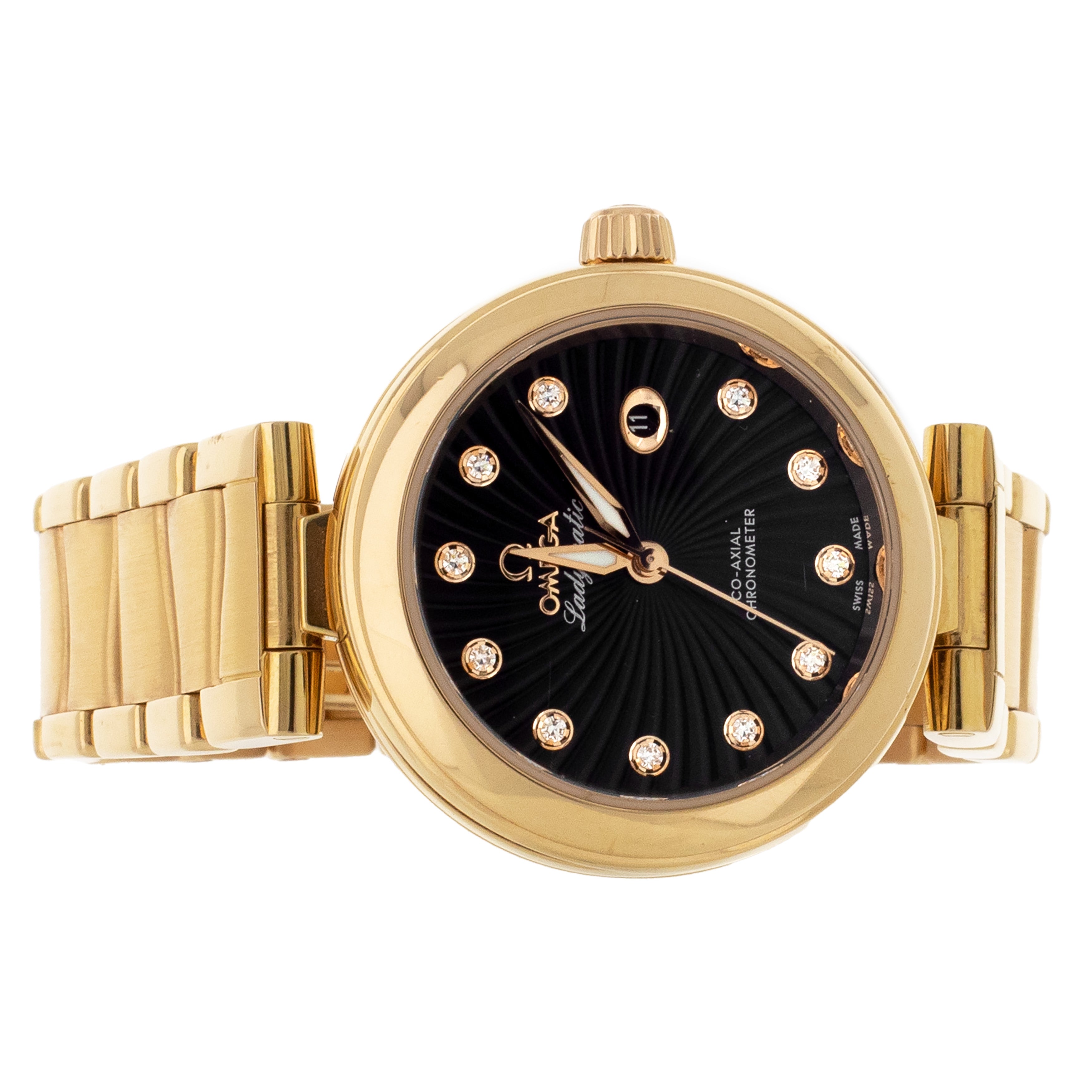 Omega De Ville Ladymatic Rose Gold Black Dial 34mm 425.60.34.20.51.001 Full set