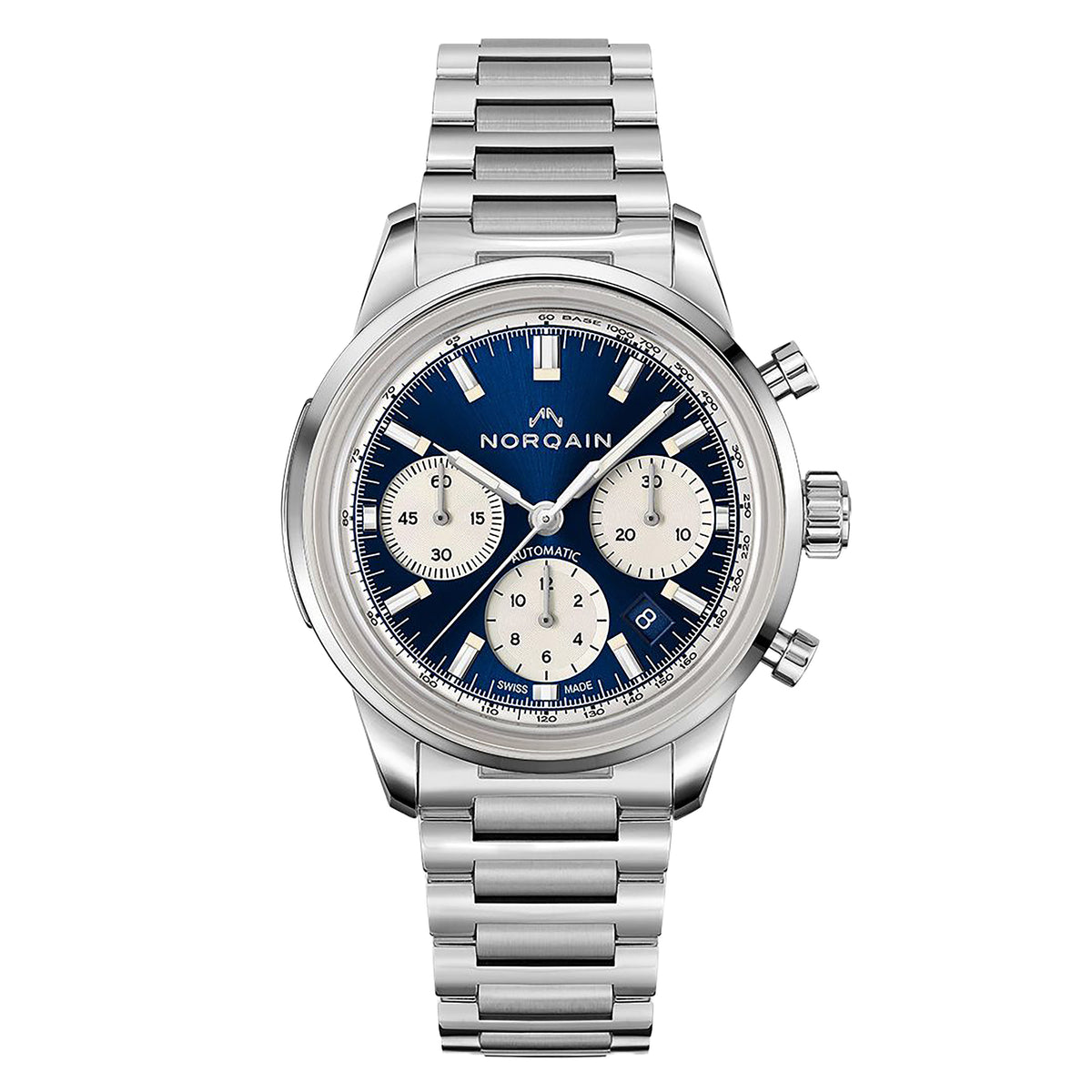 Norqain Freedom 60 Chrono Watch, 40mm Blue Dial, N2201.19S01.A01.S01