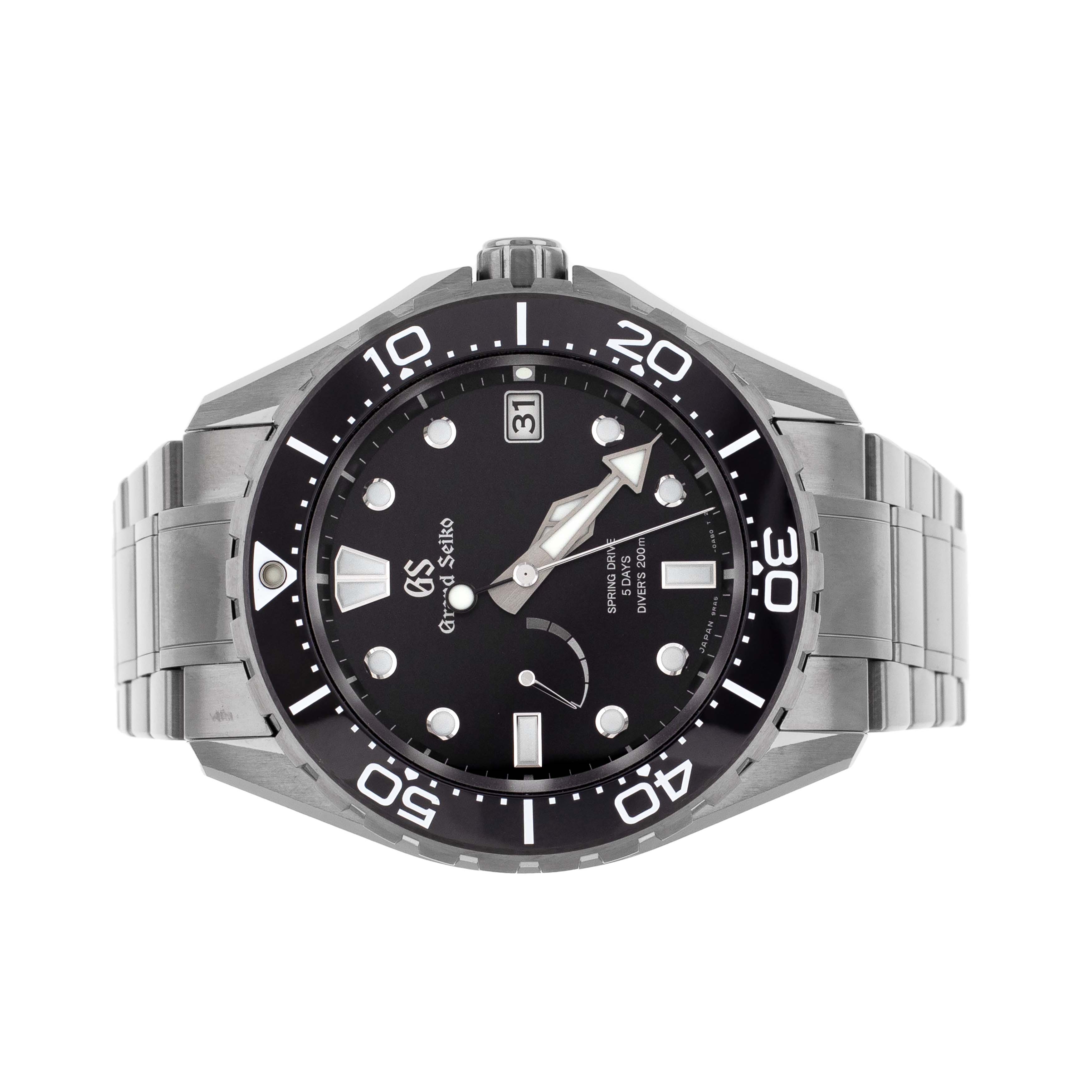 Grand Seiko Evolution 9 Diver's 200m Titanium Black Dial 43mm SLGA015 Full Set