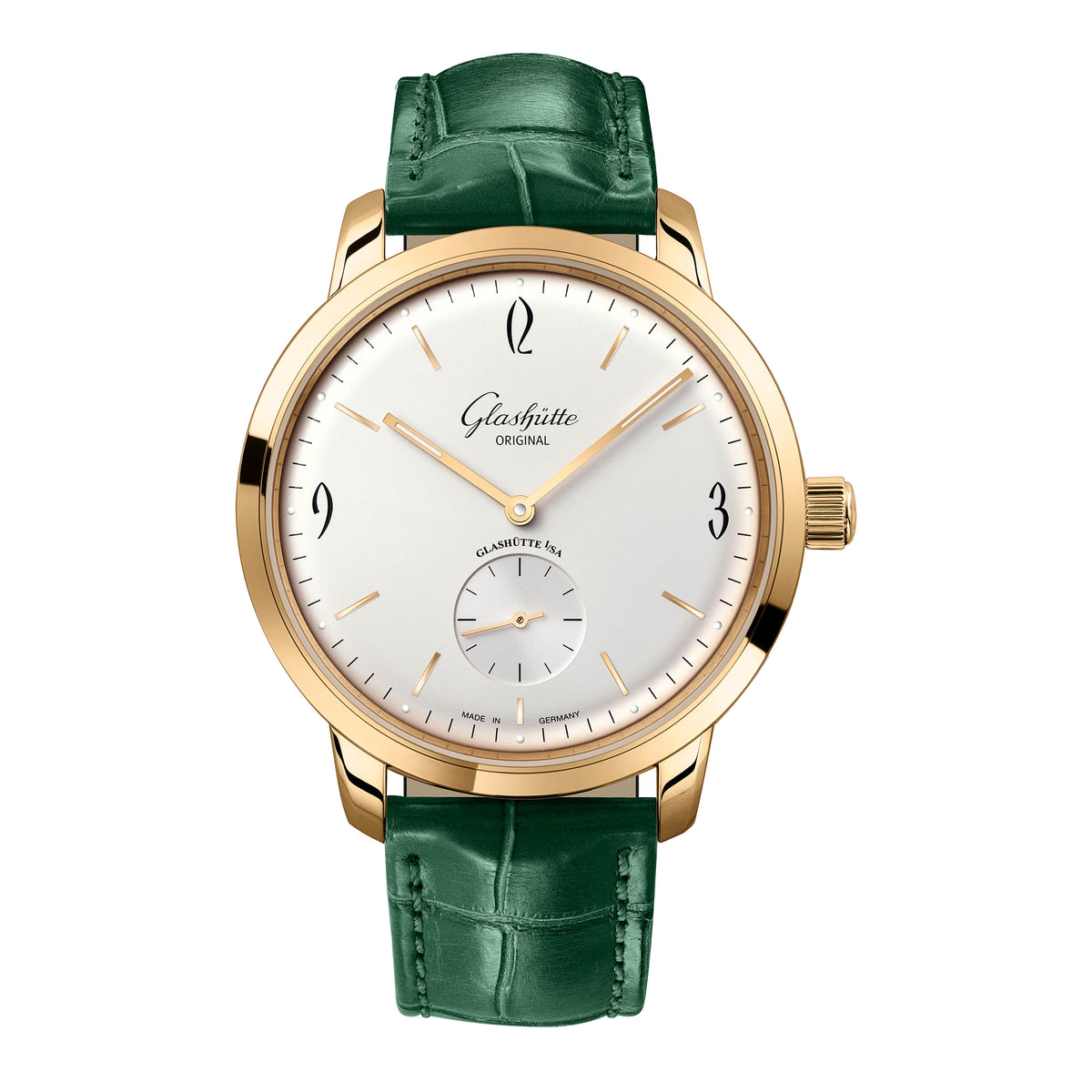 Glashutte Original Sixties Small Second Watch, 42mm Silver Dial, 1-39-60-01-01-04