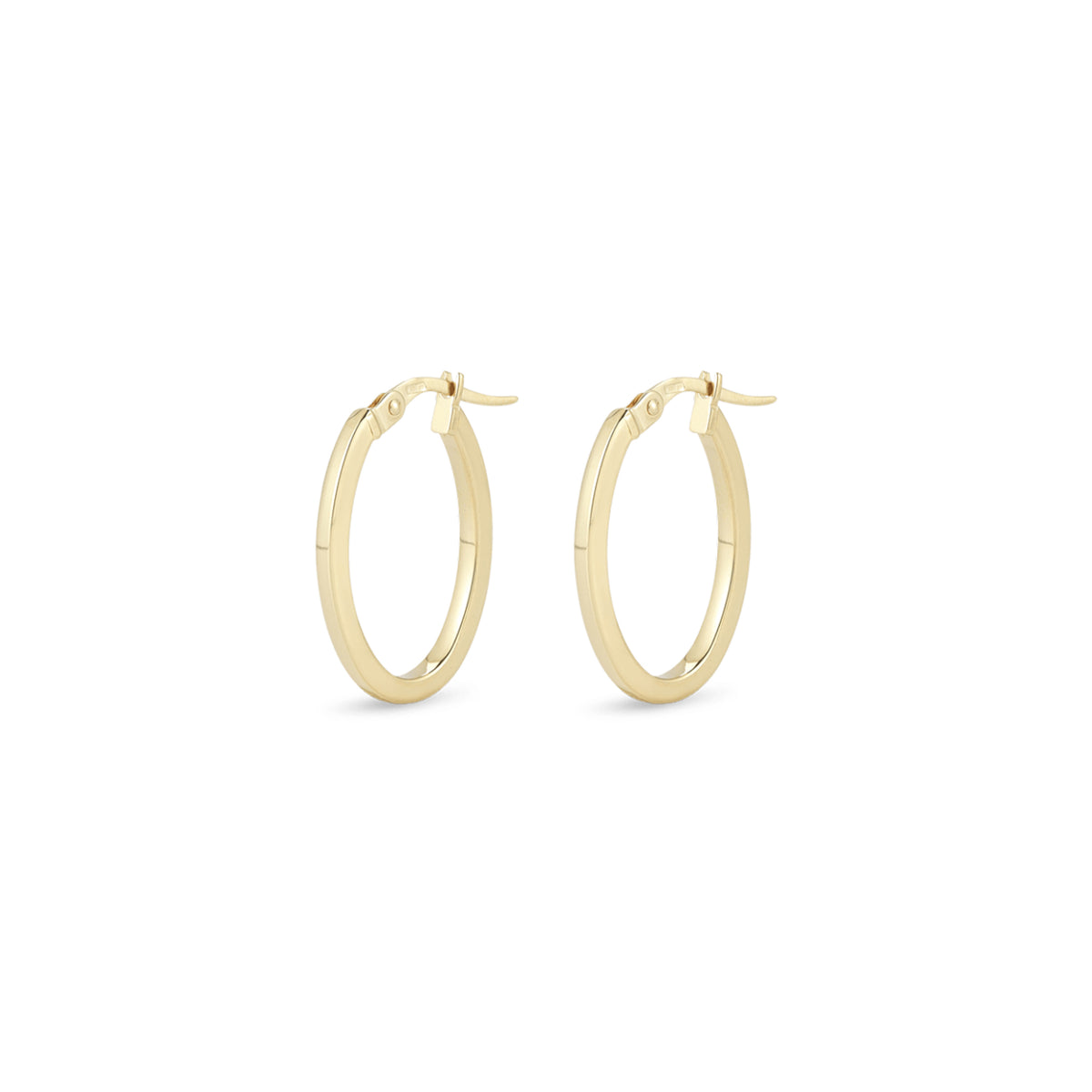 Roberto Coin 18k Yellow Gold The Perfect Hoop Small Square Edged Oval Hoop Earrings