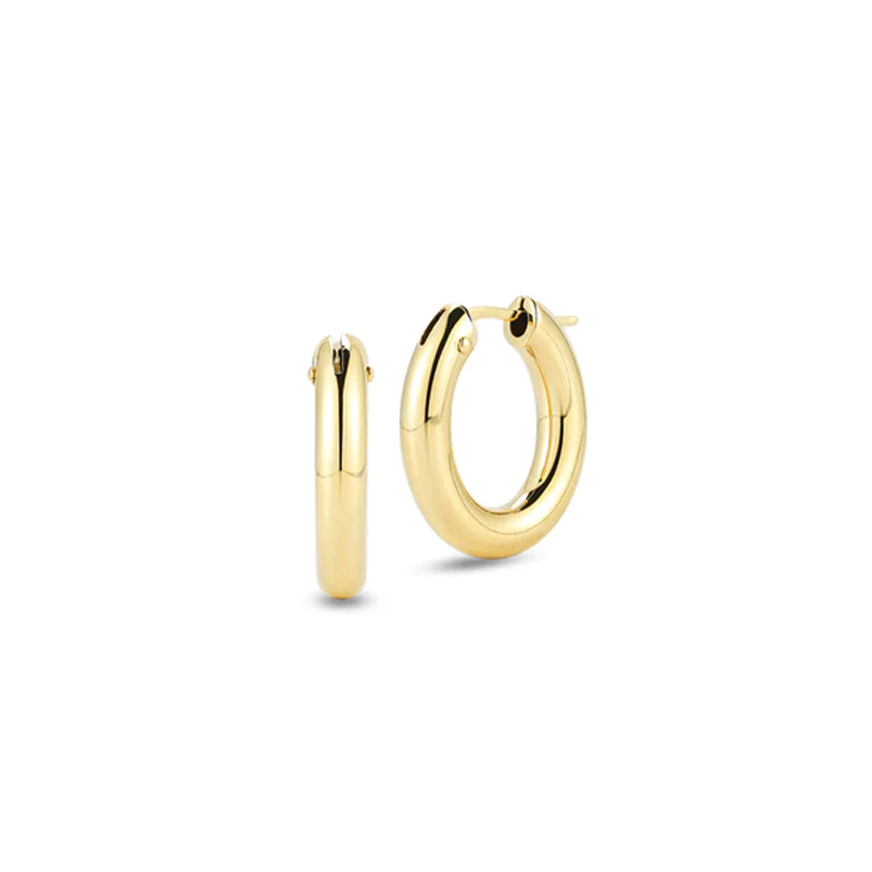 18K Yellow Gold Roberto Coin Perfect Oval Hoops