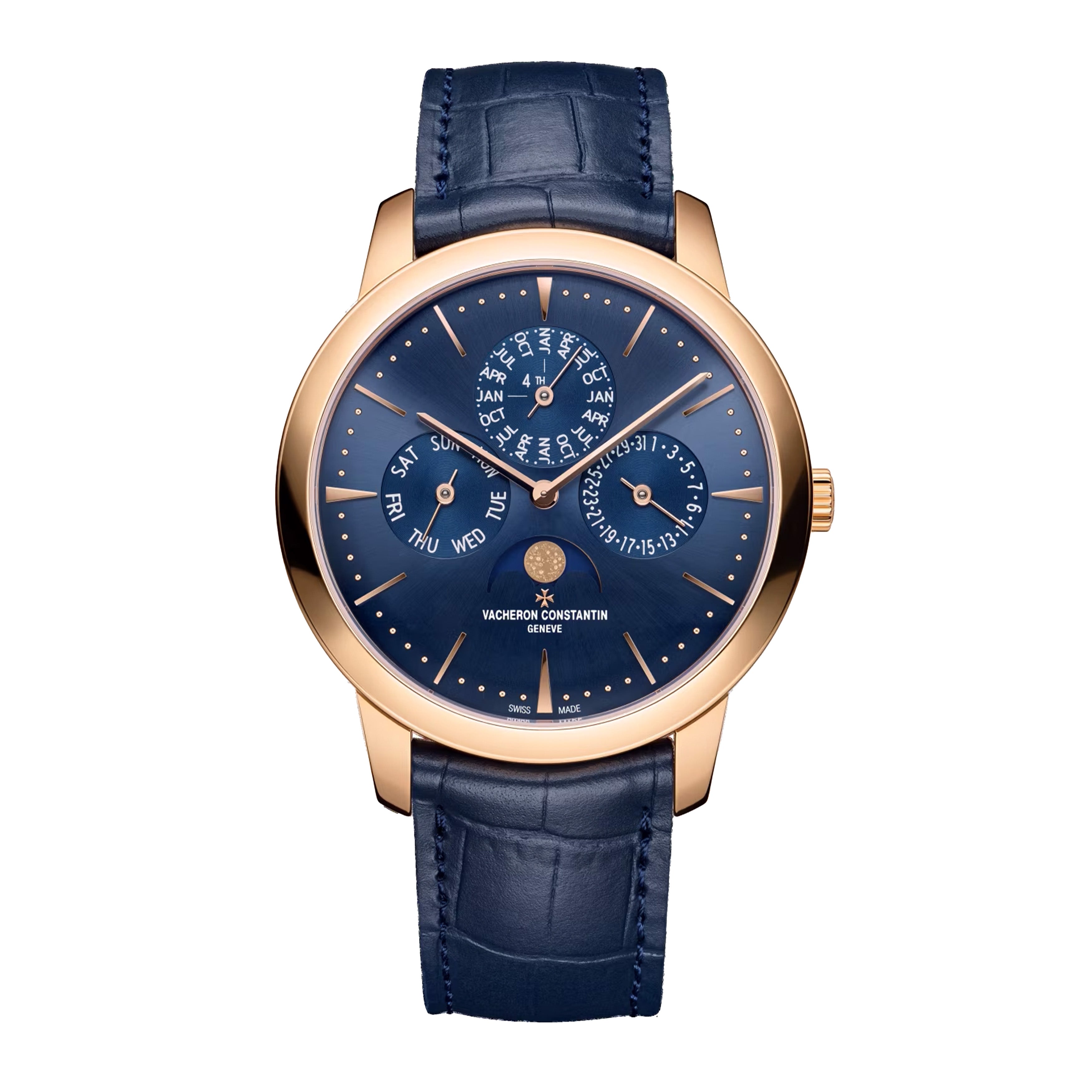 VACHERON CONSTANTIN PATRIMONY PERPETUAL CALENDAR ULTRA-THIN WATCH, 41MM BLUE DIAL, 43175/000R-B519