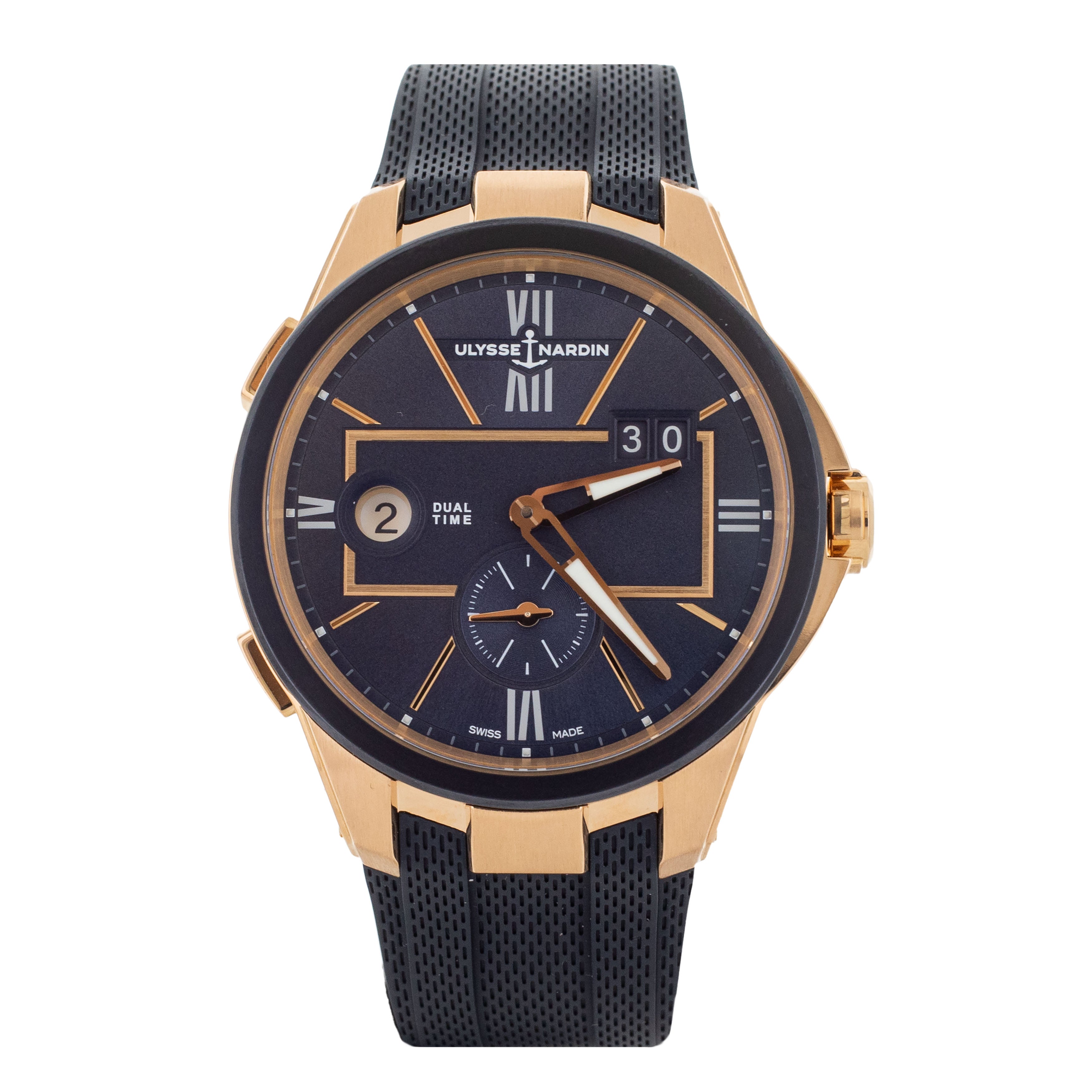 Ulysse Nardin Blast Dual Time Rose Gold Blue Dial 42mm 242-20-3/43