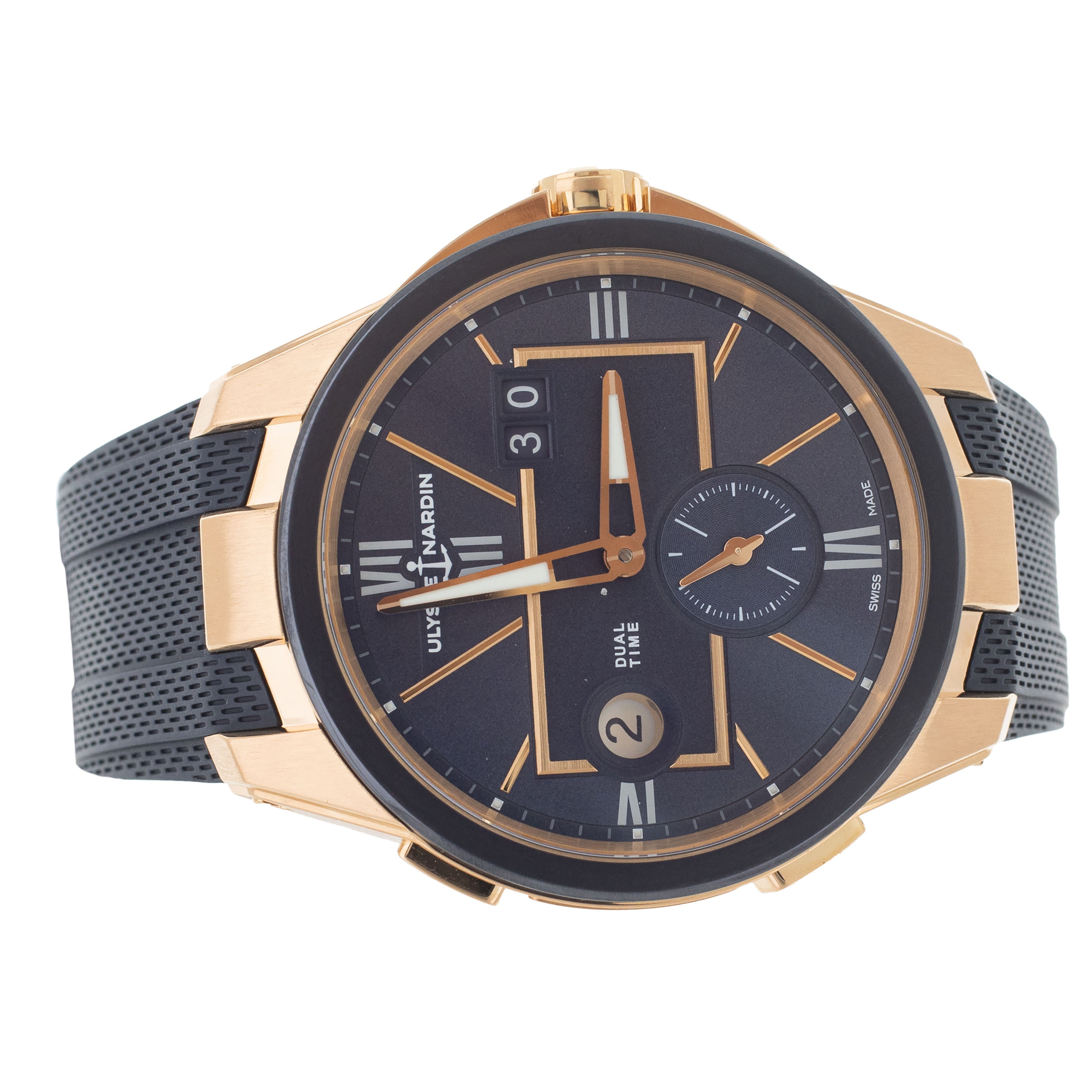Ulysse Nardin Blast Dual Time Rose Gold Blue Dial 42mm 242-20-3/43