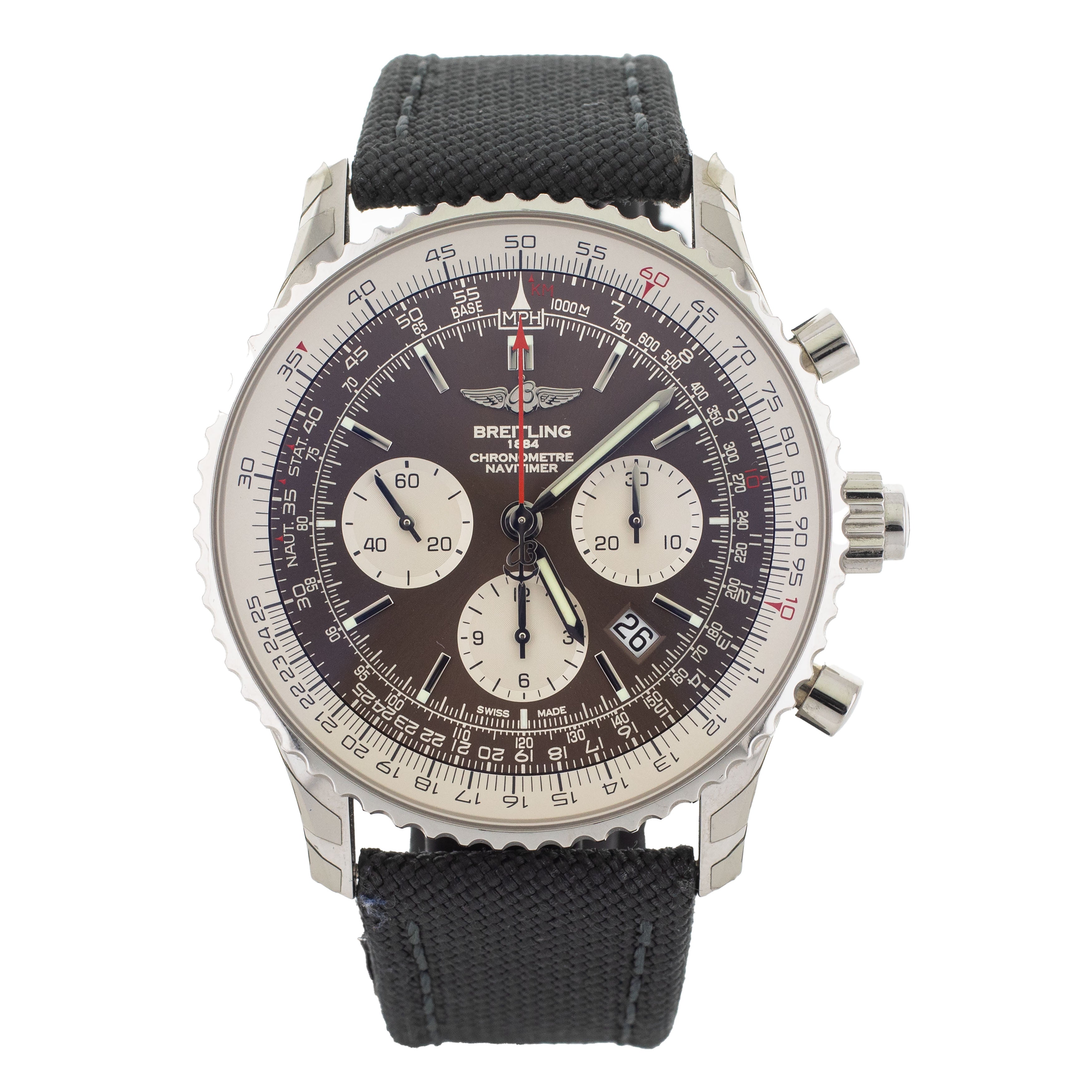 Breitling Navitimer Rattrapante Steel Brown Dial 45mm AB031021/Q615 Full Set