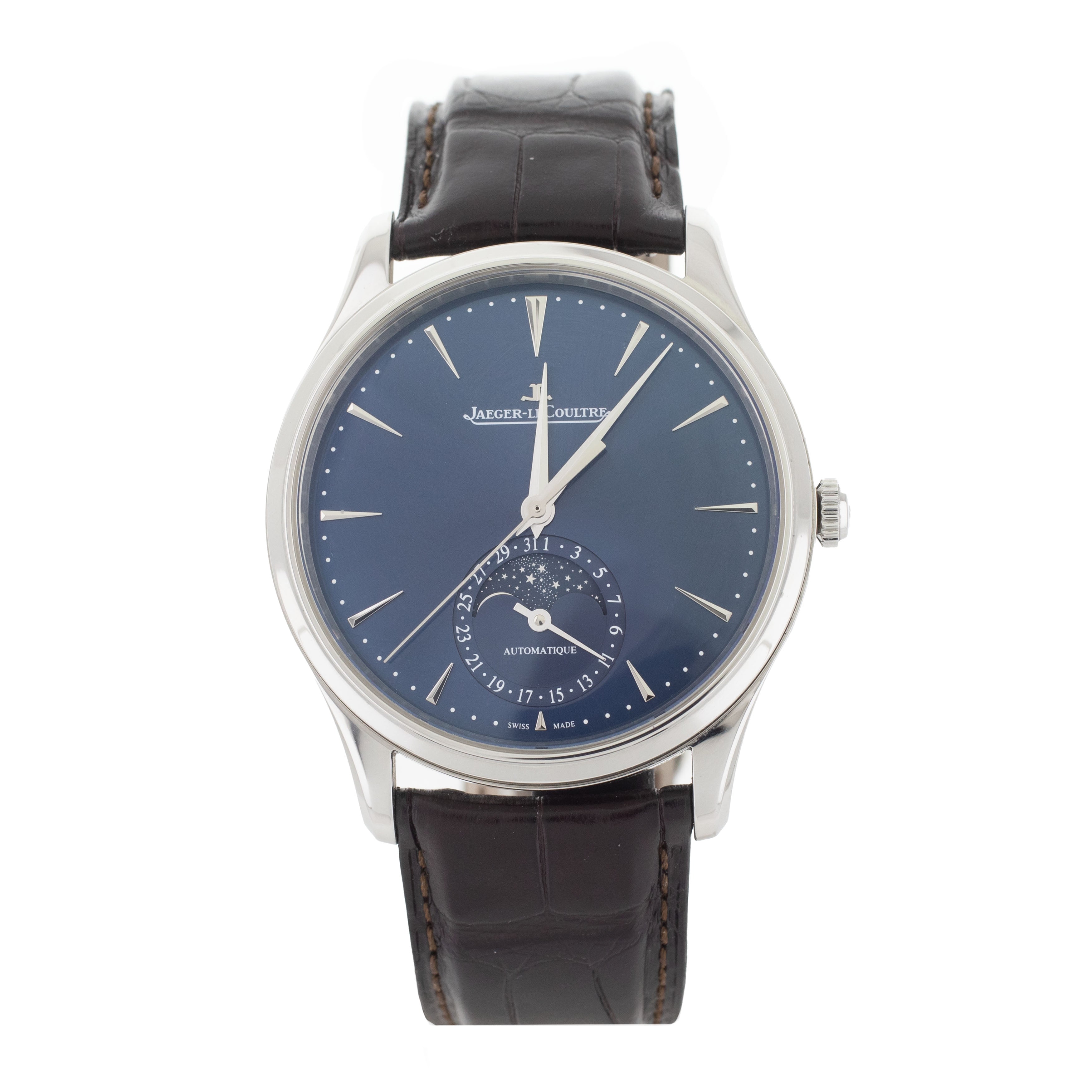 Jaeger LeCoultre Master Ultra Thin Moon Steel Blue Dial 39mm Q1368480