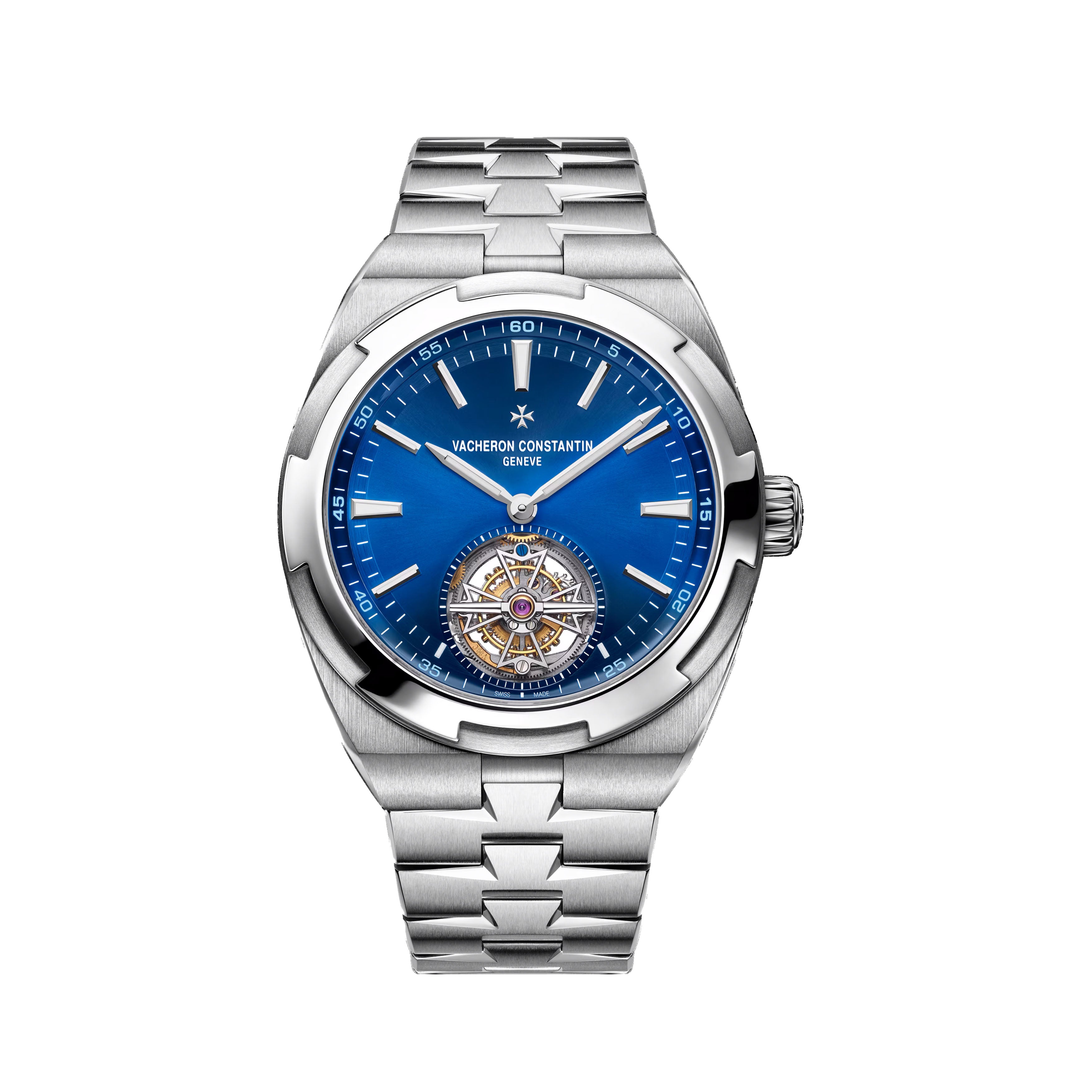 Vacheron Constantin Overseas Tourbillon Watch, 42.5mm Blue Dial, 6000V/110A-B544