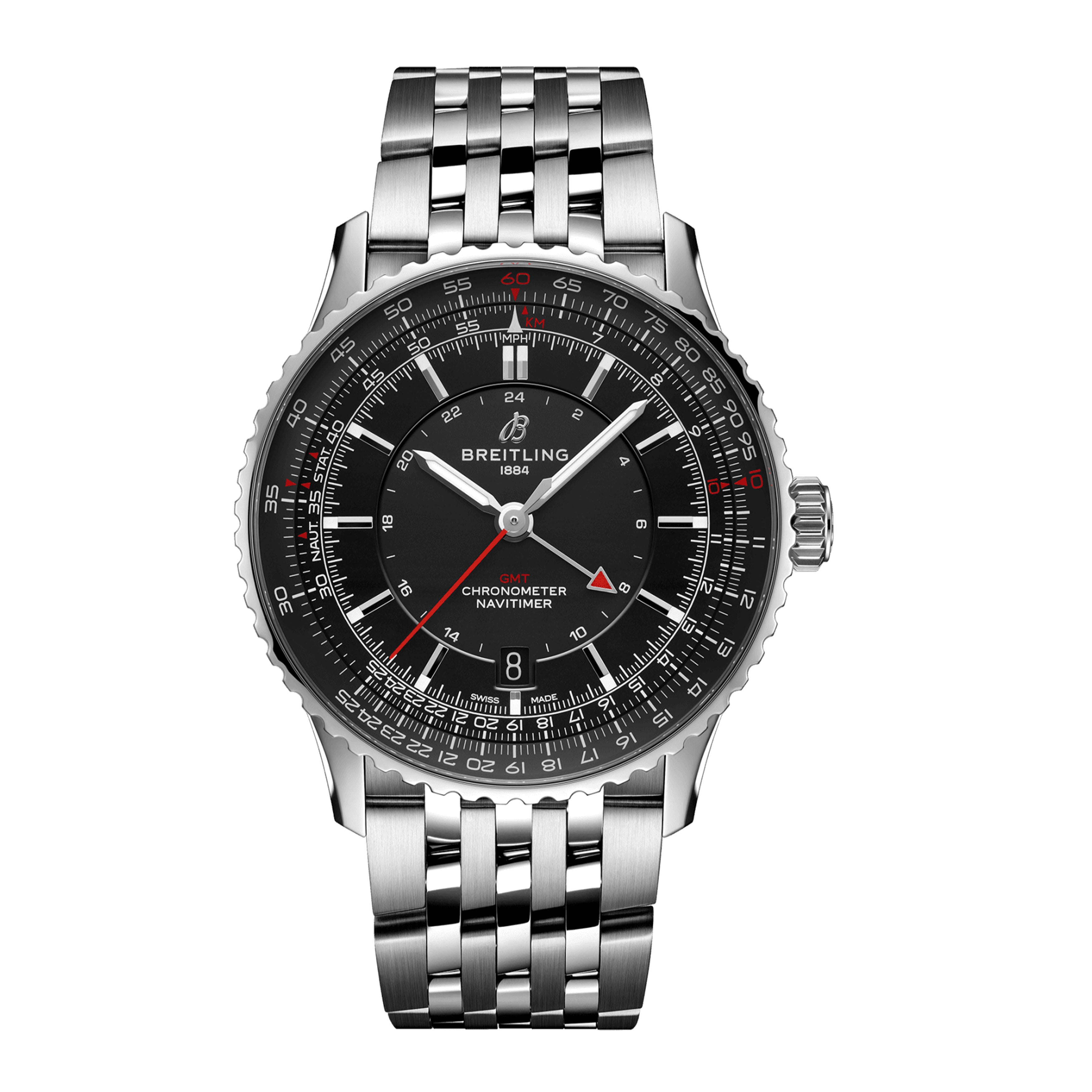 Breitling Navitimer Automatic GMT 41 Watch, 41mm Black Dial, A32310251B1A1