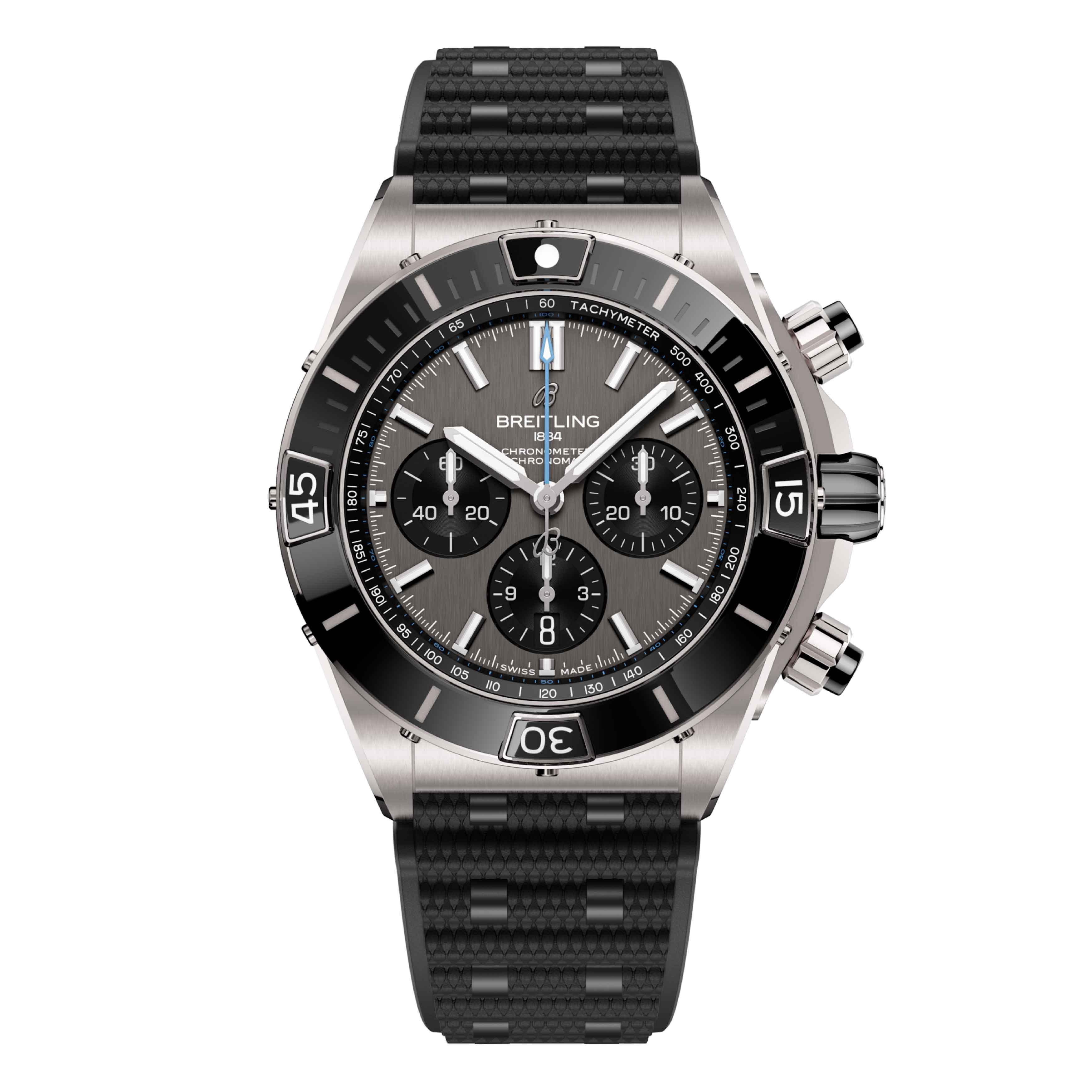 Breitling Super Chronomat B01 44 Titanium Watch, 44mm Gray Dial, EB0136251M1S1