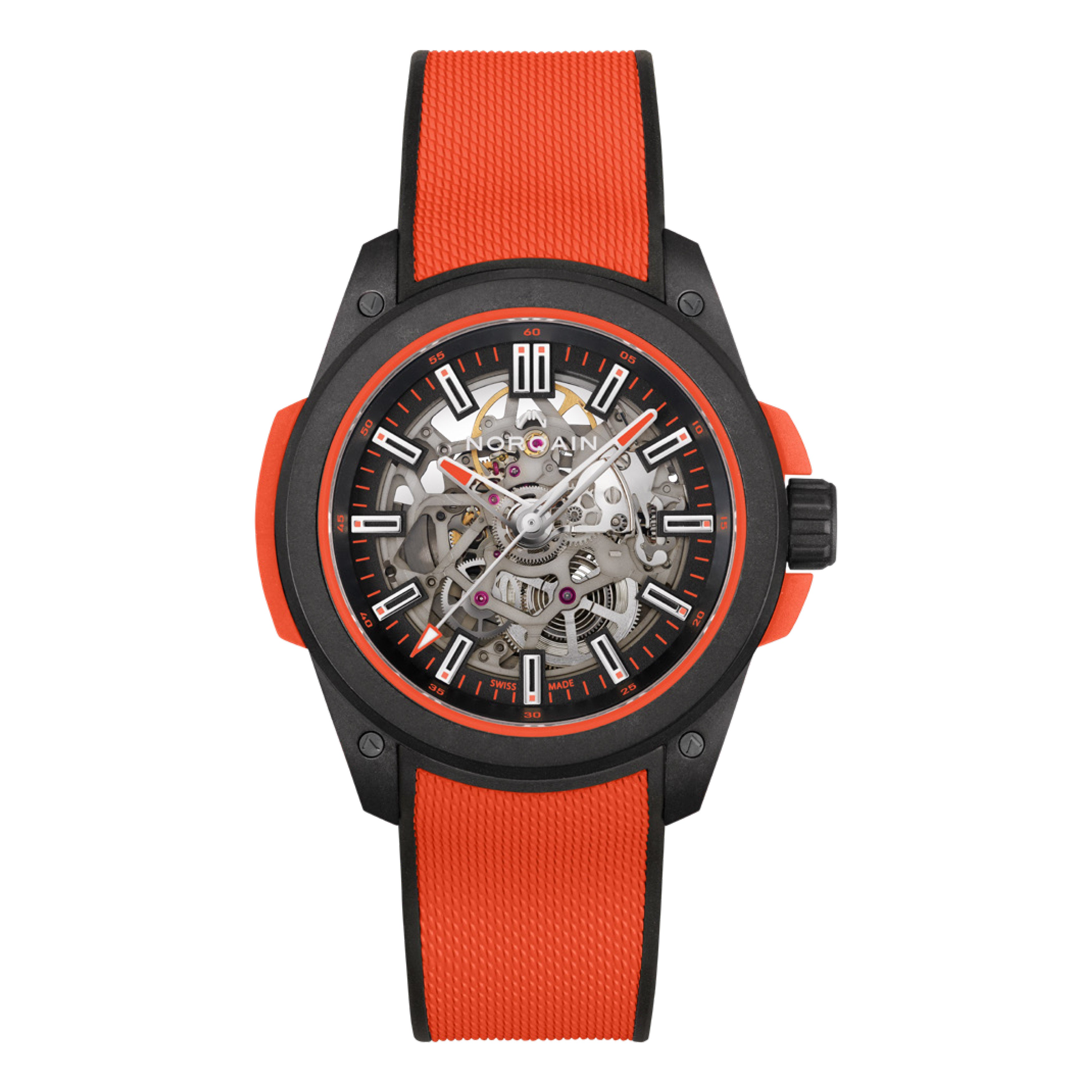 Norqain Independence Wild One Skeleton Watch, 42mm Coral Skeleton Dial, NNQ3000QBR2AS/B013/3W1RBR1.20BQ