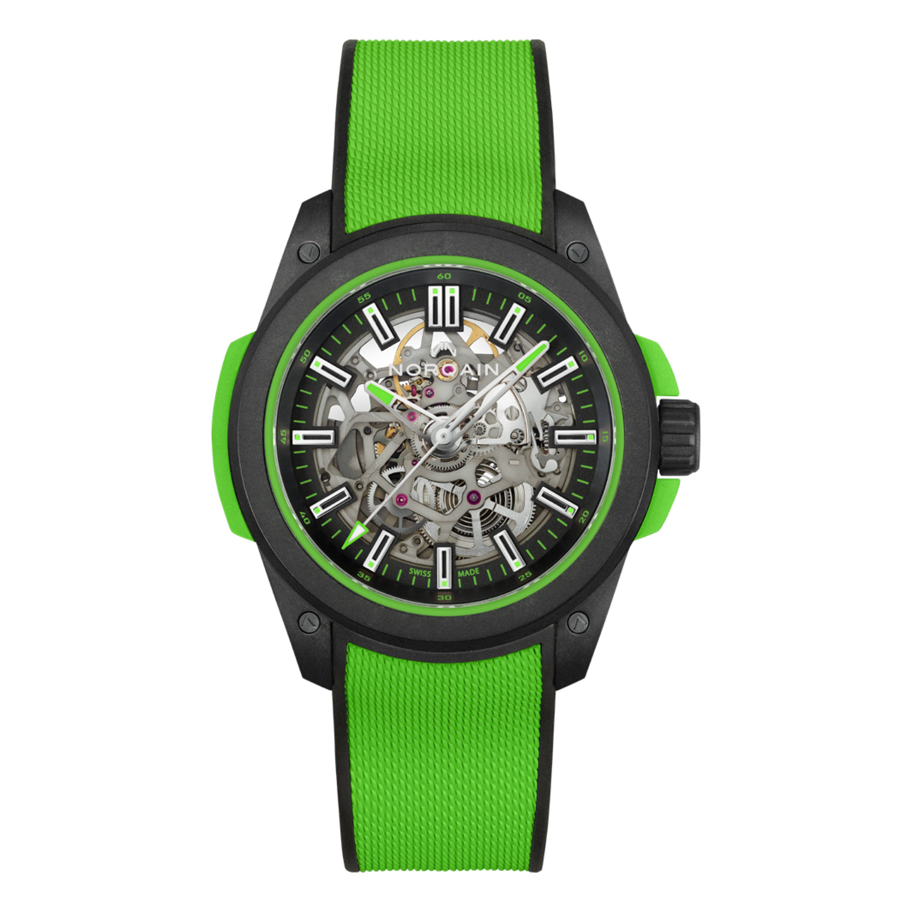 Norqain Independence Wild One Skeleton Watch, 42mm Green Skeleton Dial, N3000.07Q20.B14.R01