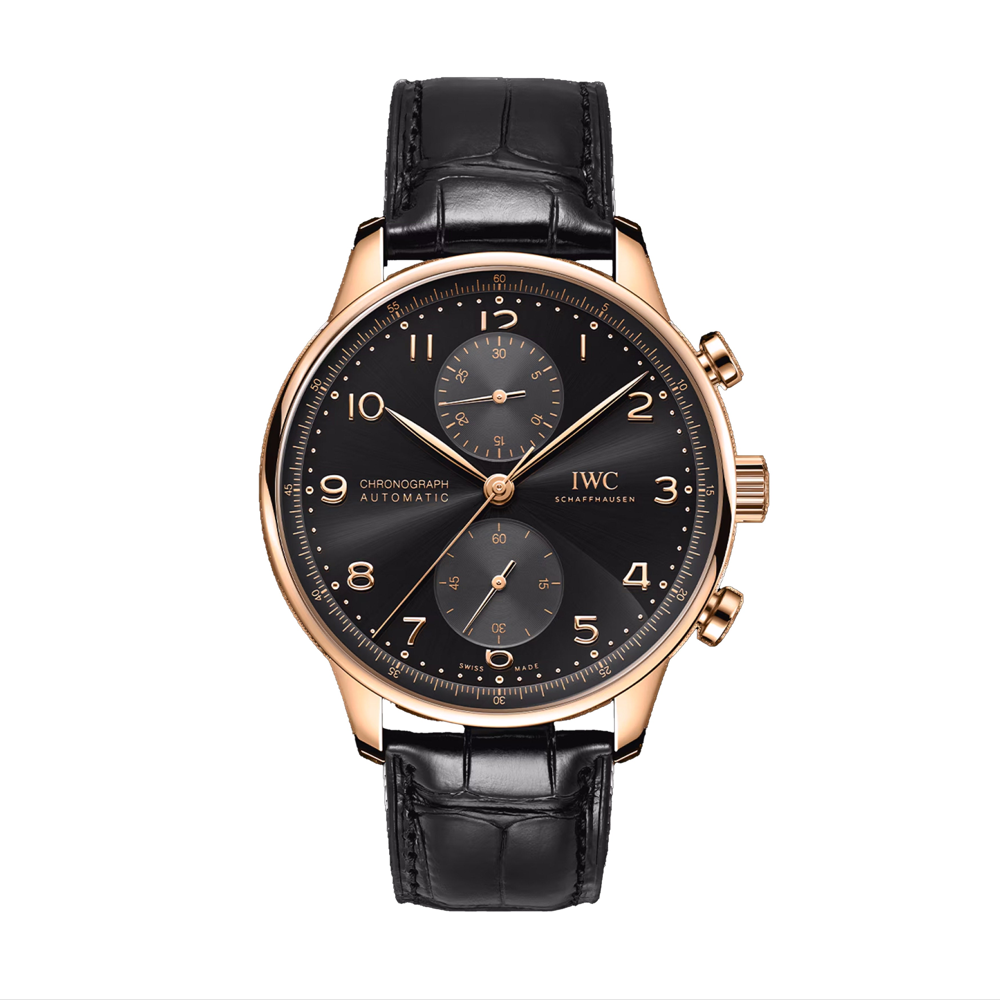IWC Portugieser Chronograph Watch, 41mm Black Dial, IW371625