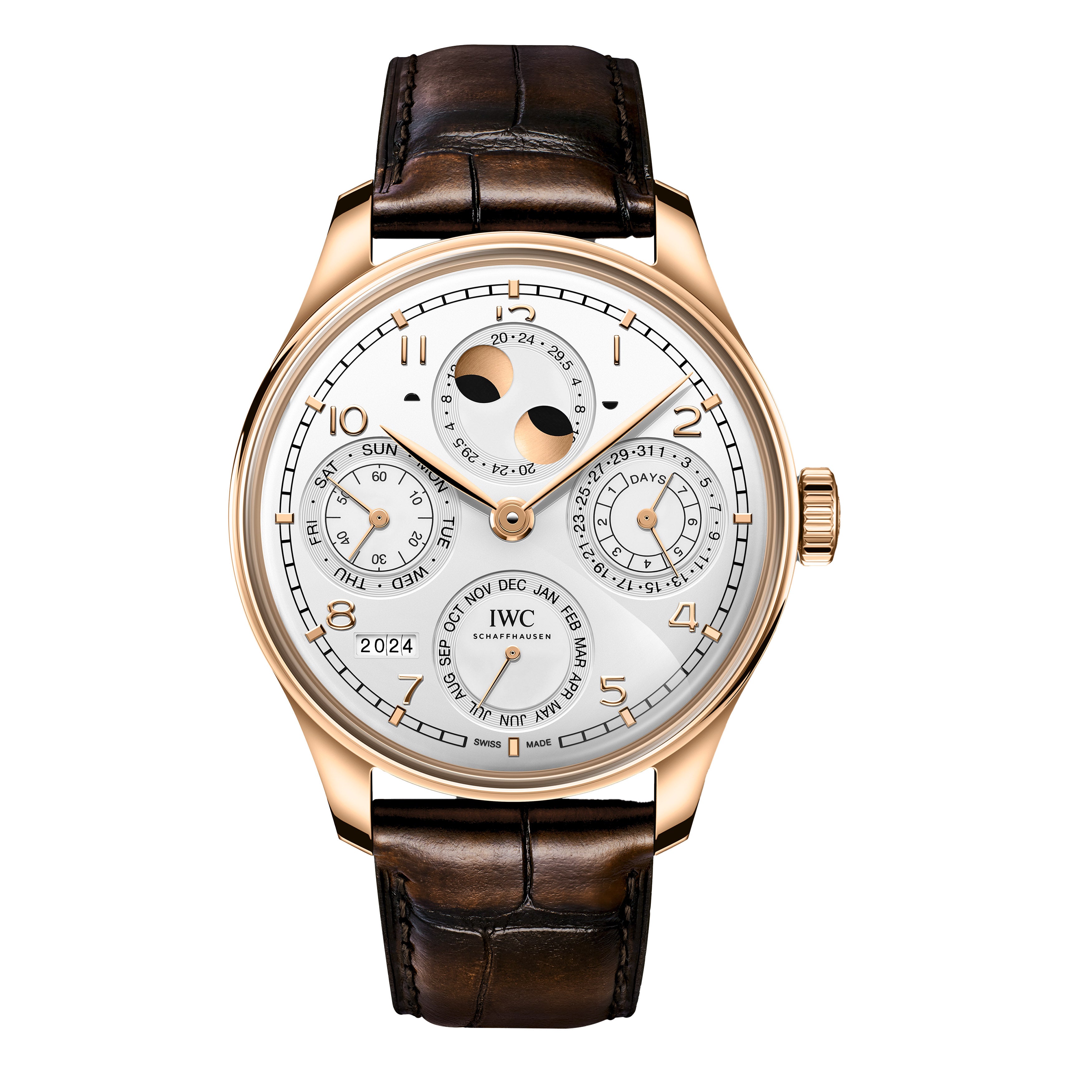 IWC Portugieser Perpetual Calendar Watch, 44.4mm Silver Dial, IW503701