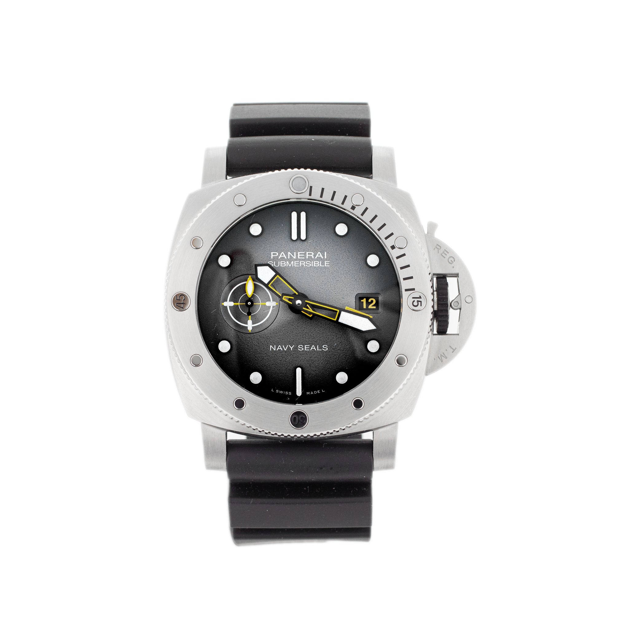 Panerai Submersible GMT Navy Seals Steel Gray Dial 44mm PAM01323 Full