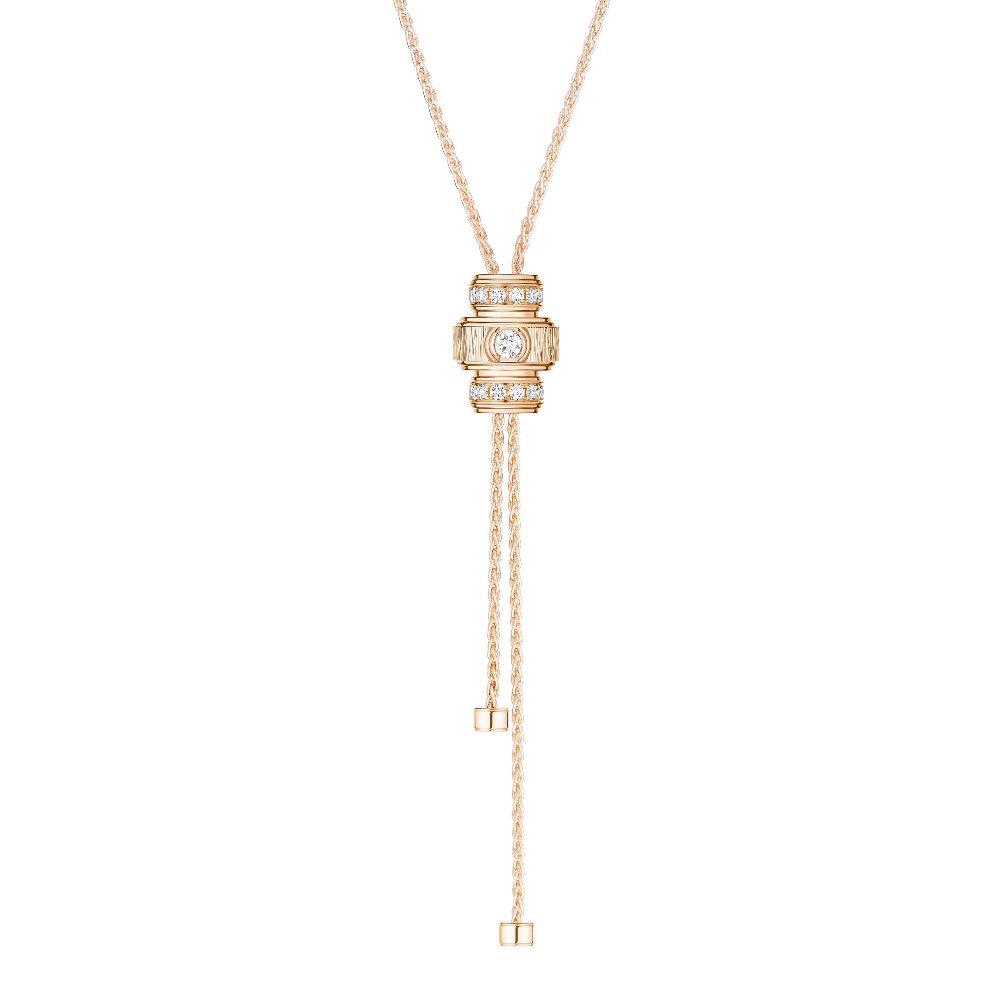 Piaget Possession "Decor Palace" 18k Rose Gold Diamond Bolo Necklace