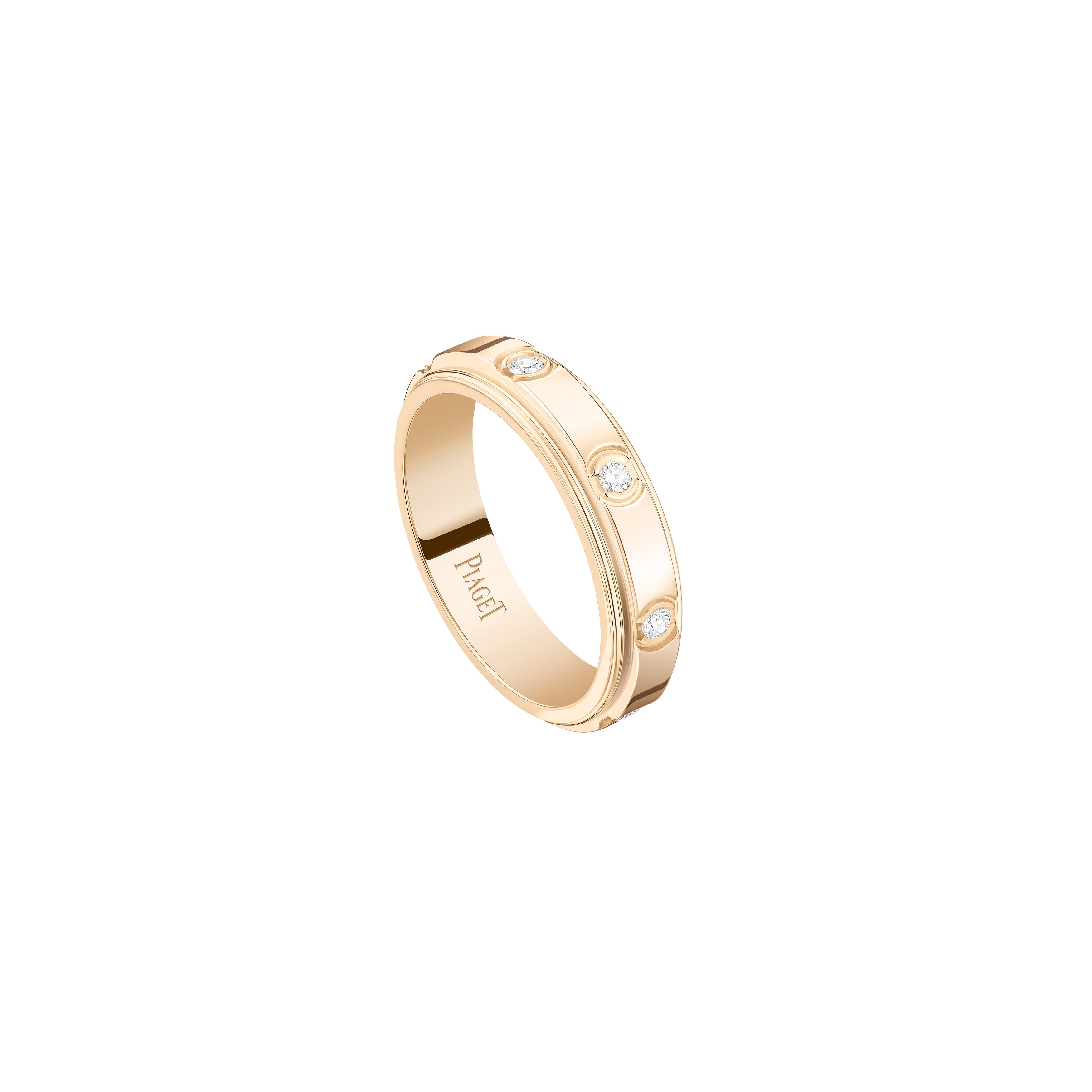 Piaget Possession 18k Rose Gold Diamond Turning Ring