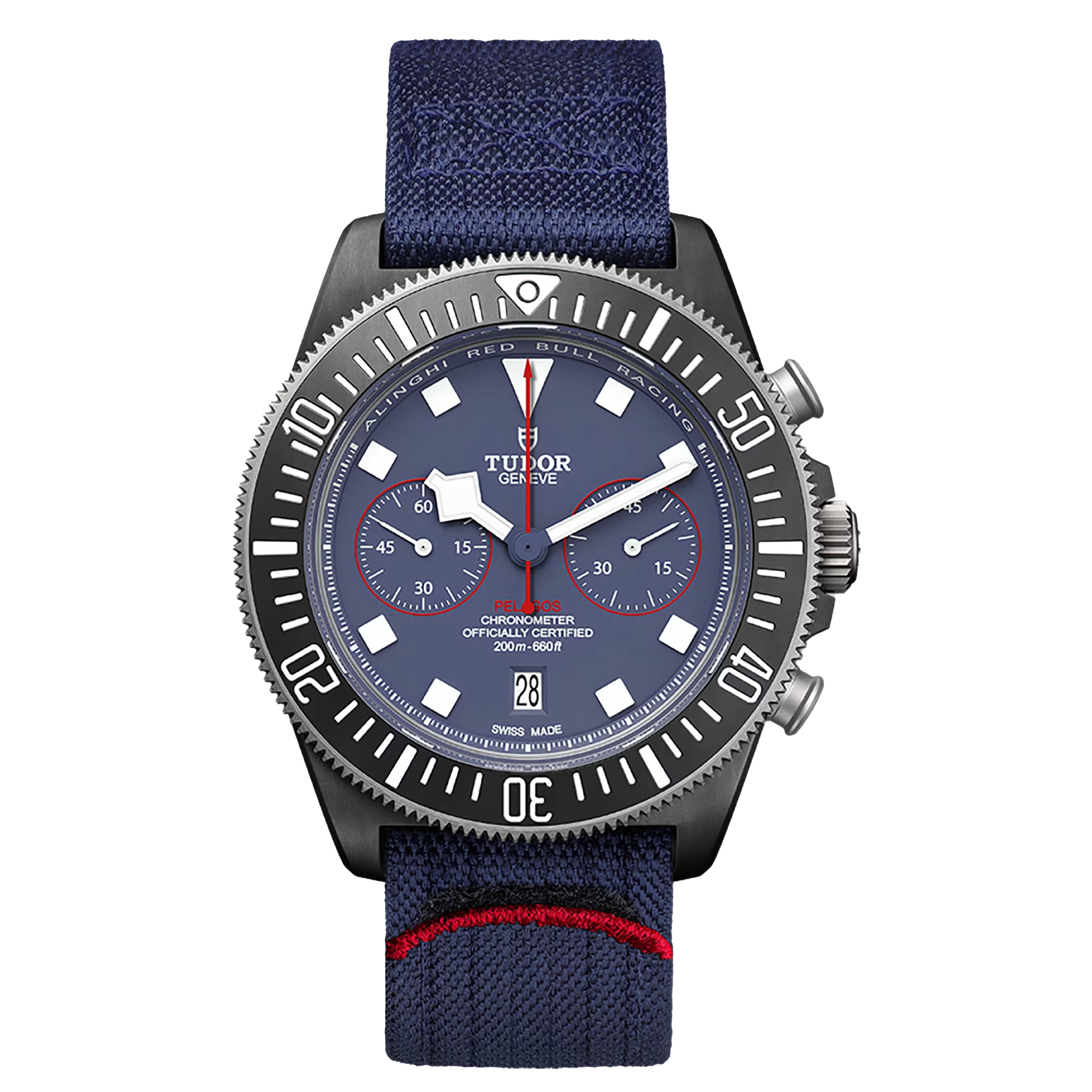 Tudor Pelagos FXD Chrono Alinghi Red Bull Racing Watch, 43mm Blue DIal, M25807KN-0001