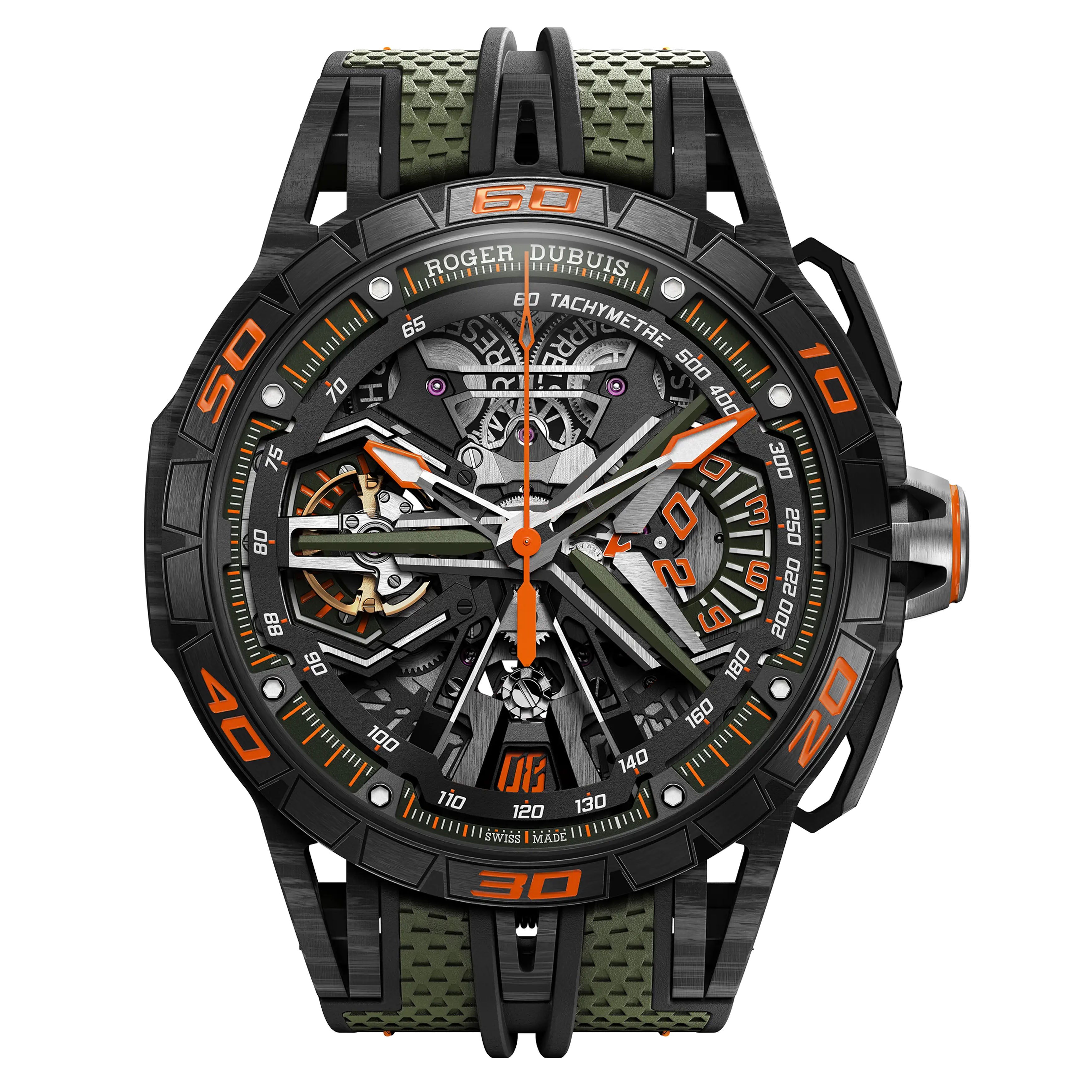 Roger Dubuis Excalibubr Spider Revuelto Flyback Chronograph Watch, 45mm Skeleton Dial, RDDBEX1045