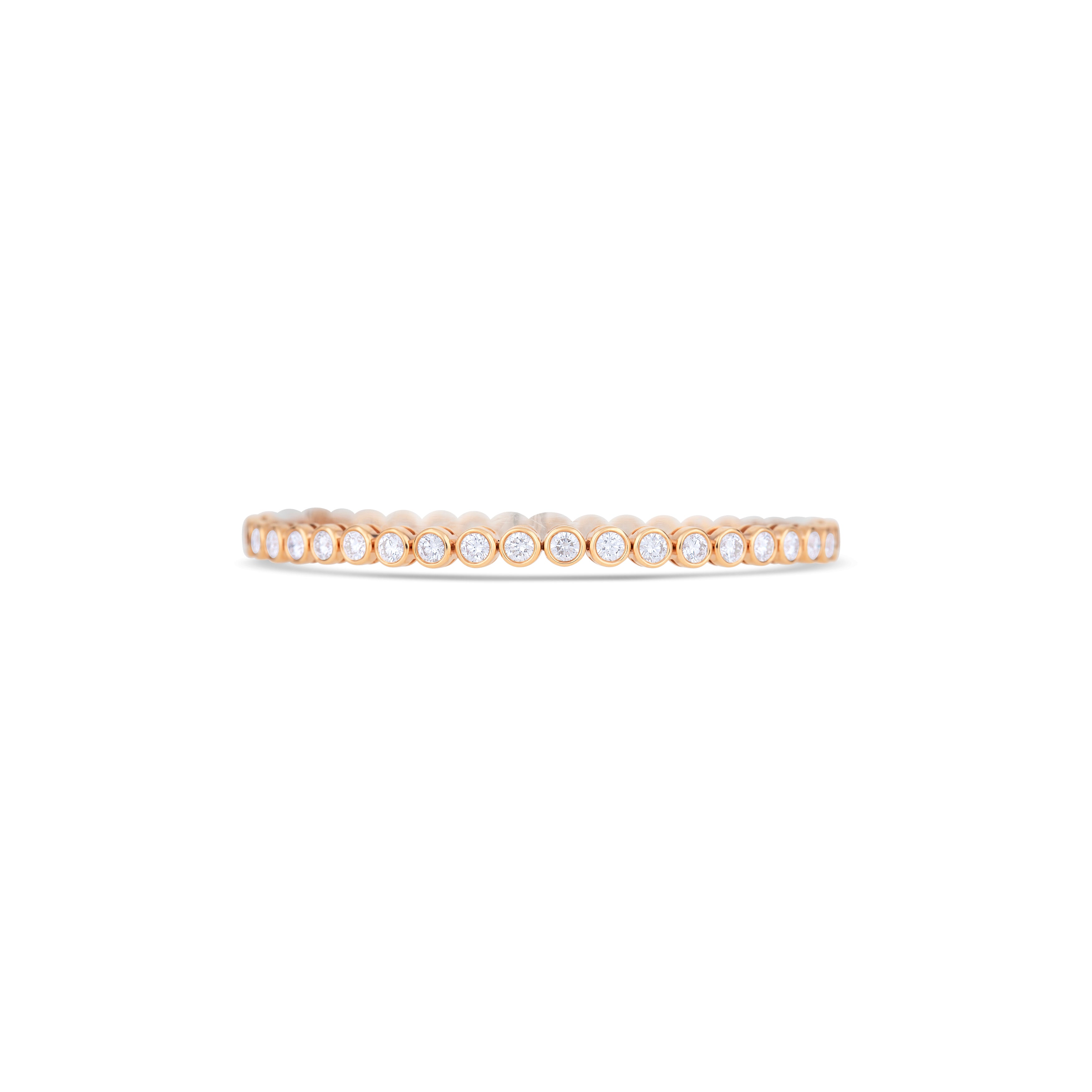 18K Rose Gold Diamond Tennis Bracelet